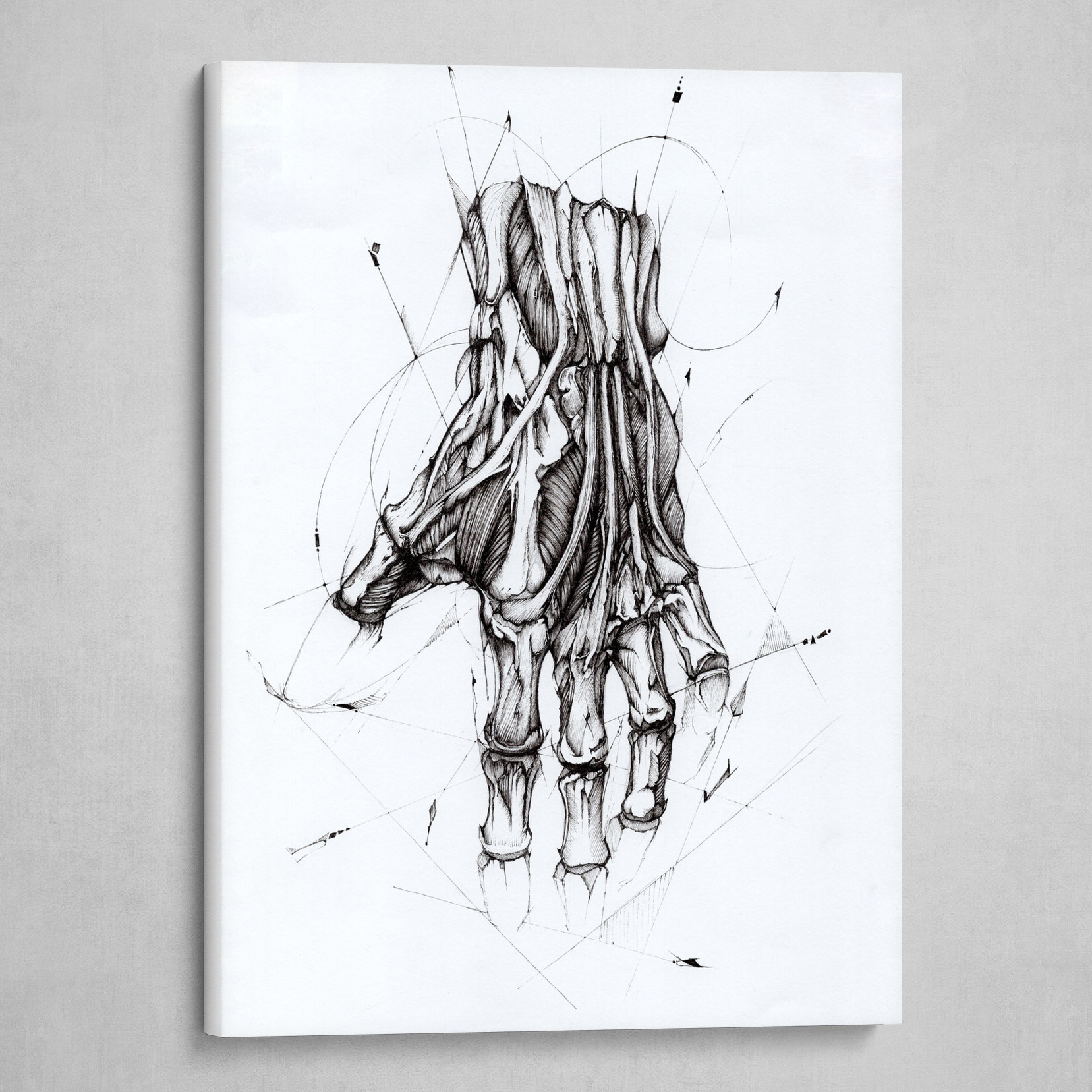 Hand Drawings & Sketches: Canvas Art Prints