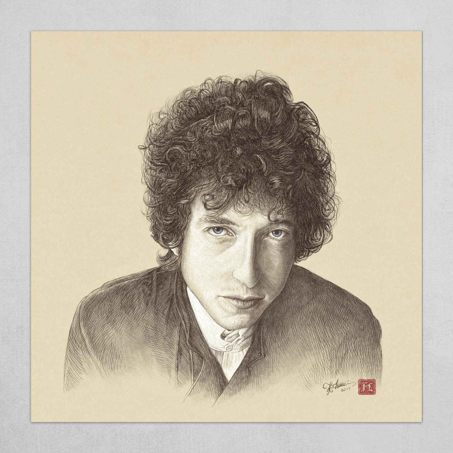 Bob Dylan Art Poster By Lucian Fatu