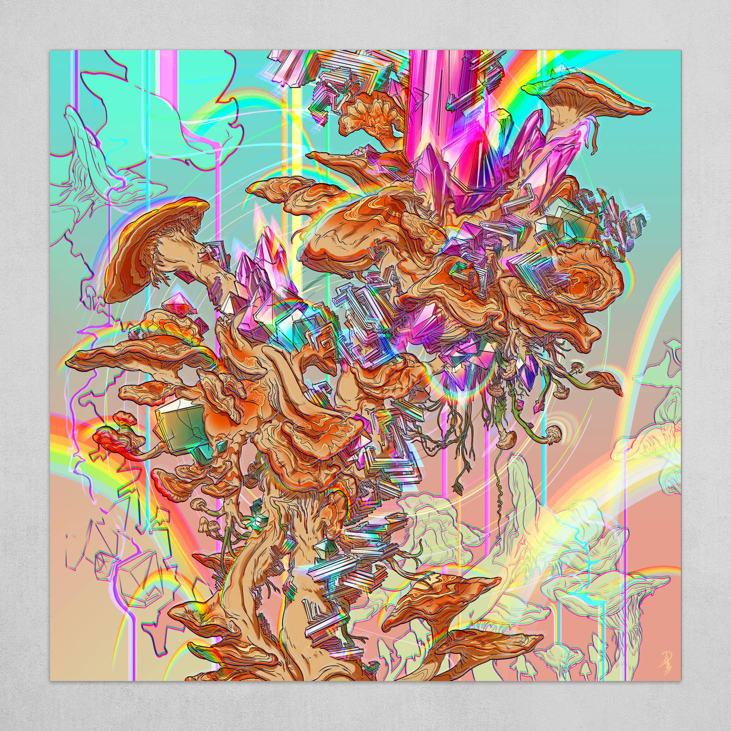 Crystal Companion 1 Art Poster By Daphne Yap