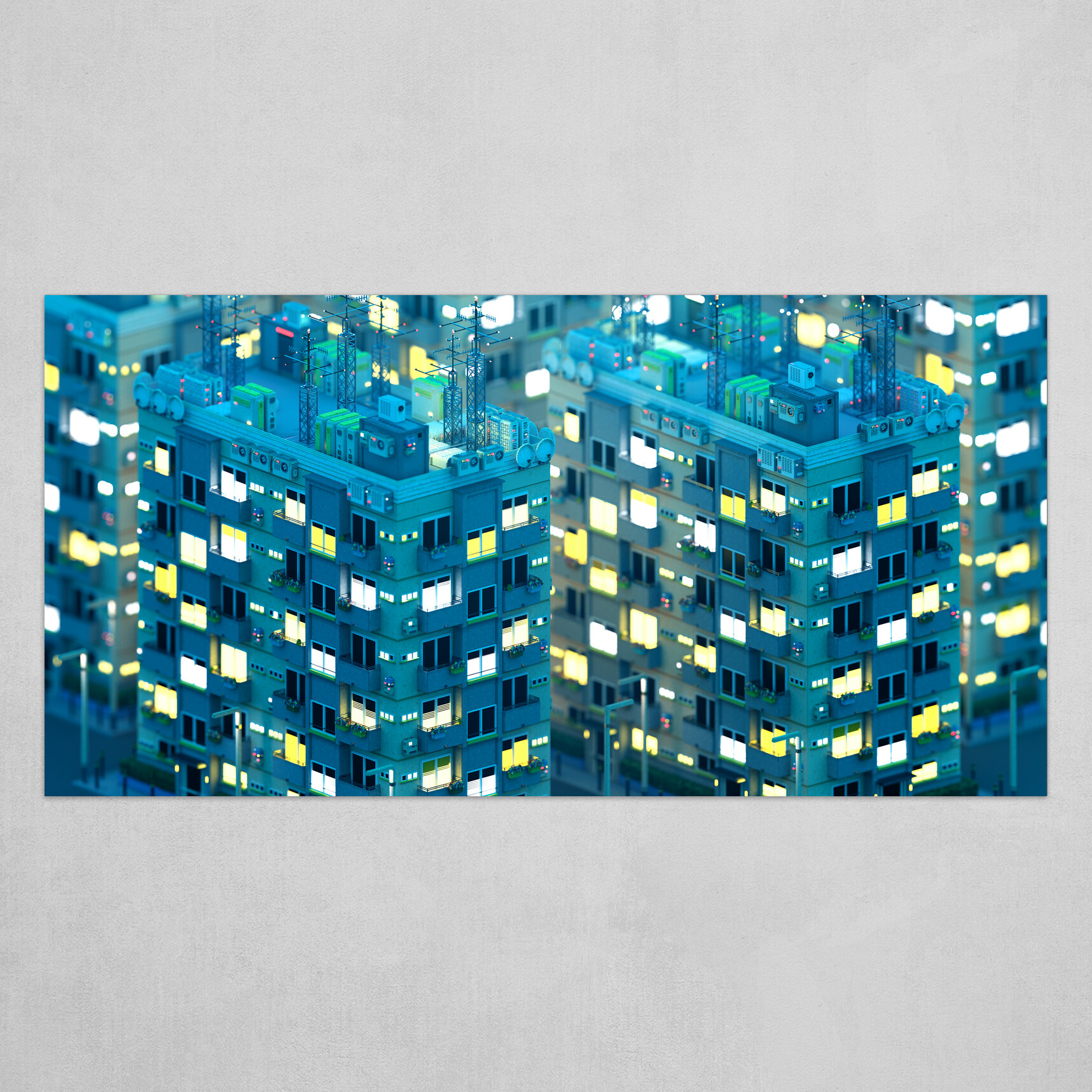 Voxel City n°2- Night