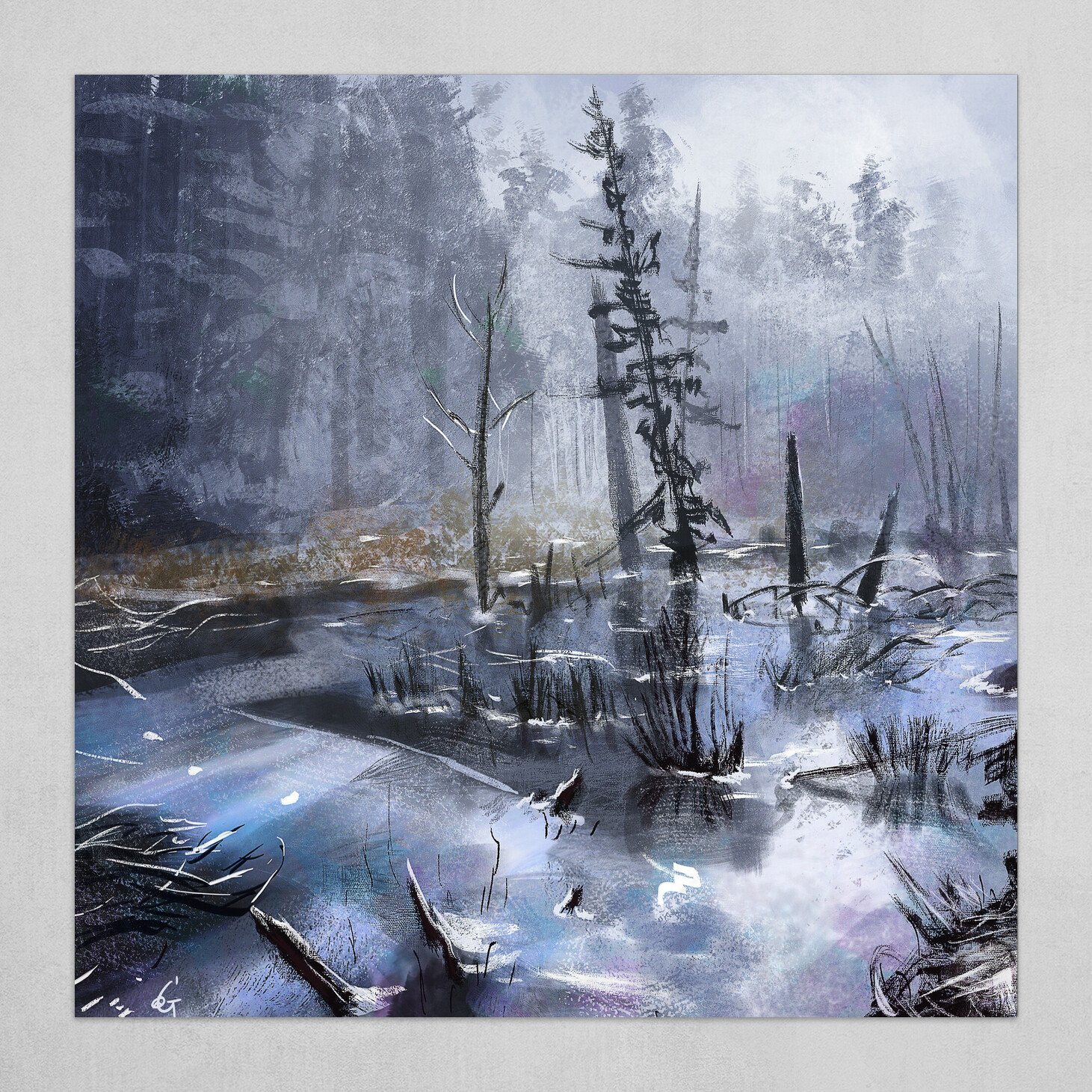 Frozen Swamp Painting