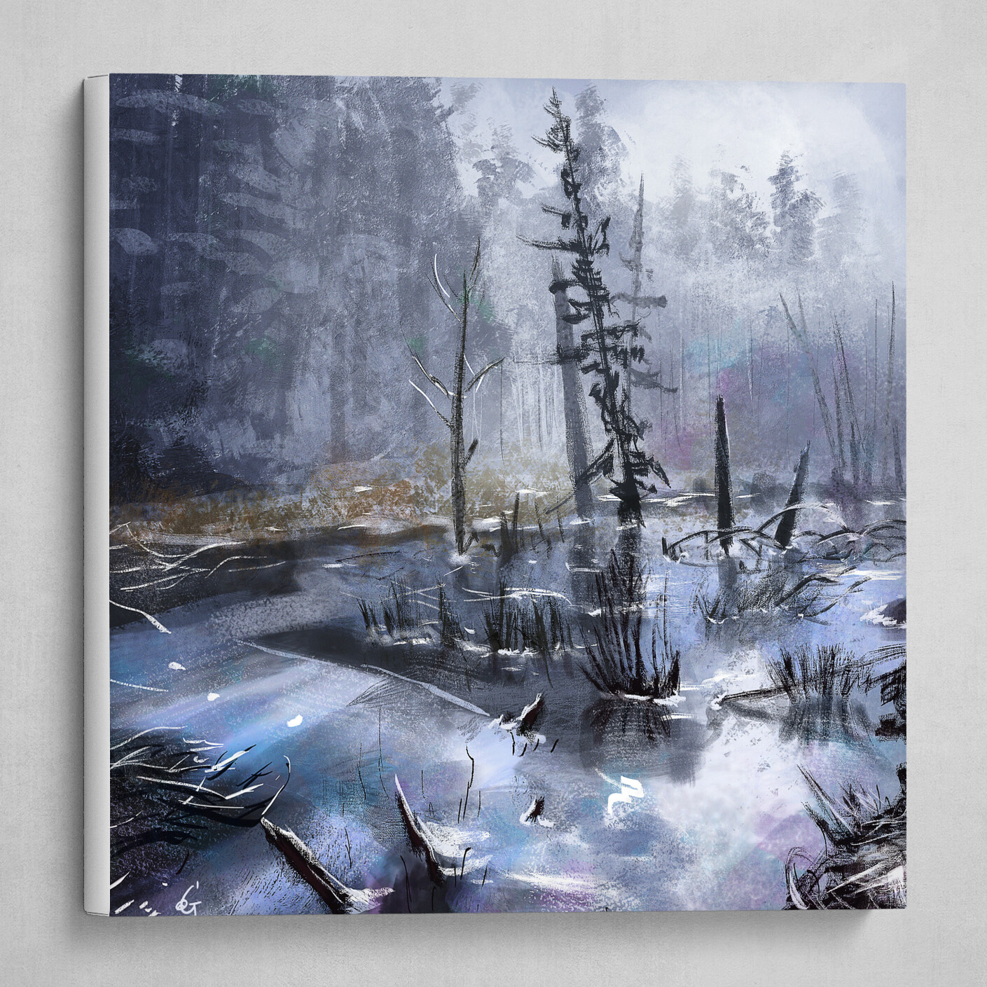 Frozen Swamp Painting