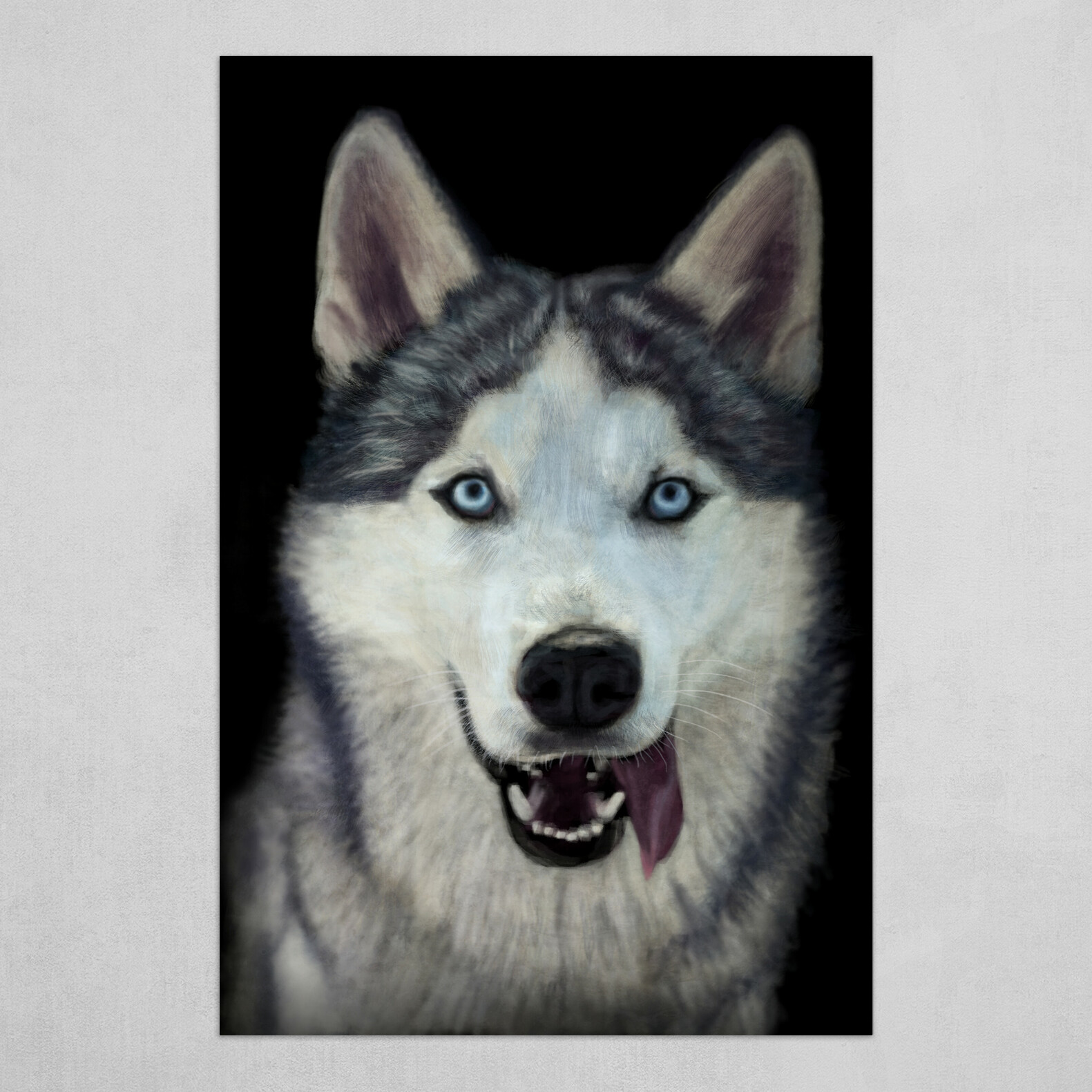 Siberian husky sales painting