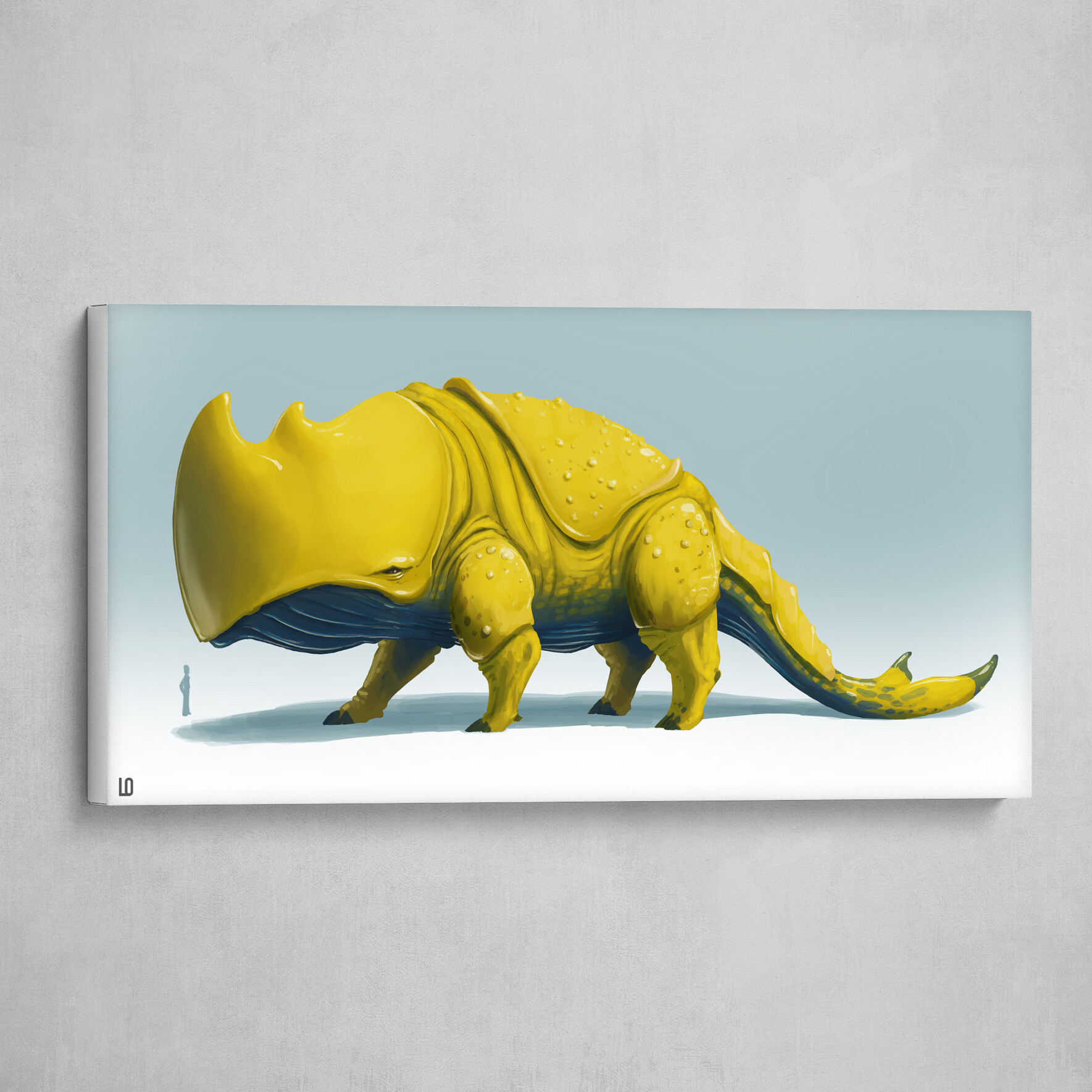 Big yellow rhino-whale #403