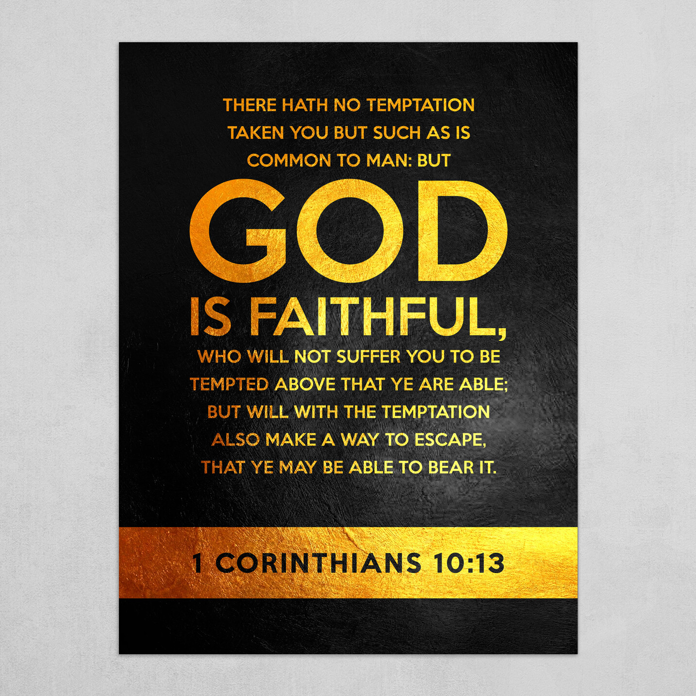 1 Corinthians 10:13 Bible Verse Text Art