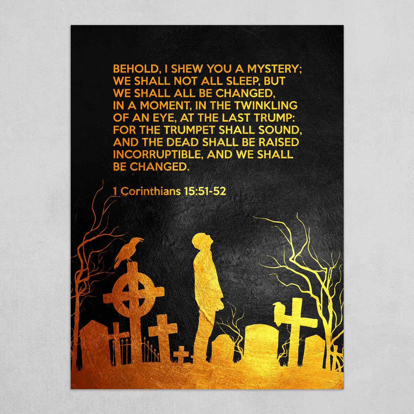 1 Corinthians 15:51-52 Bible Verse Text Art