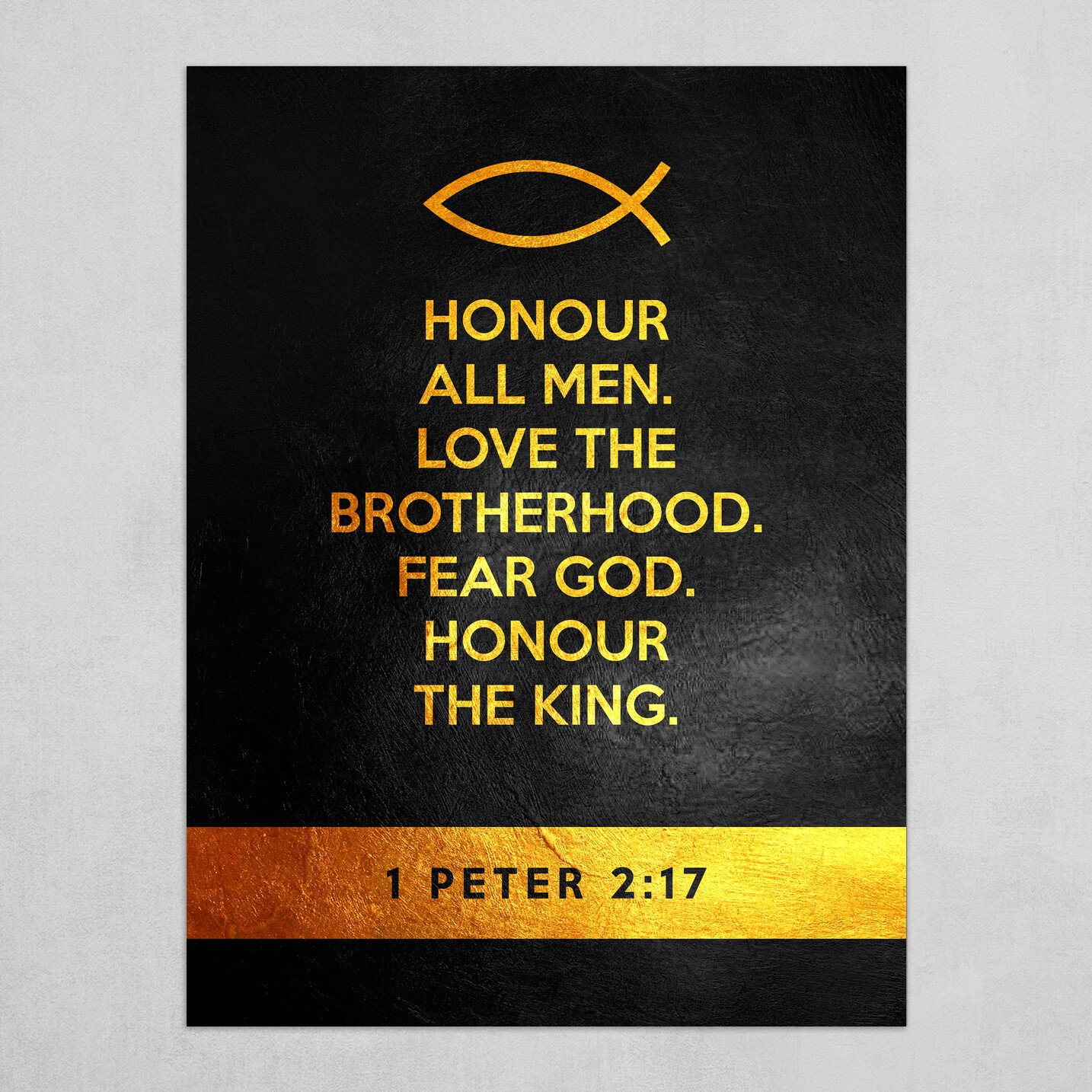 1 Peter 2:17 Bible Verse Text Art