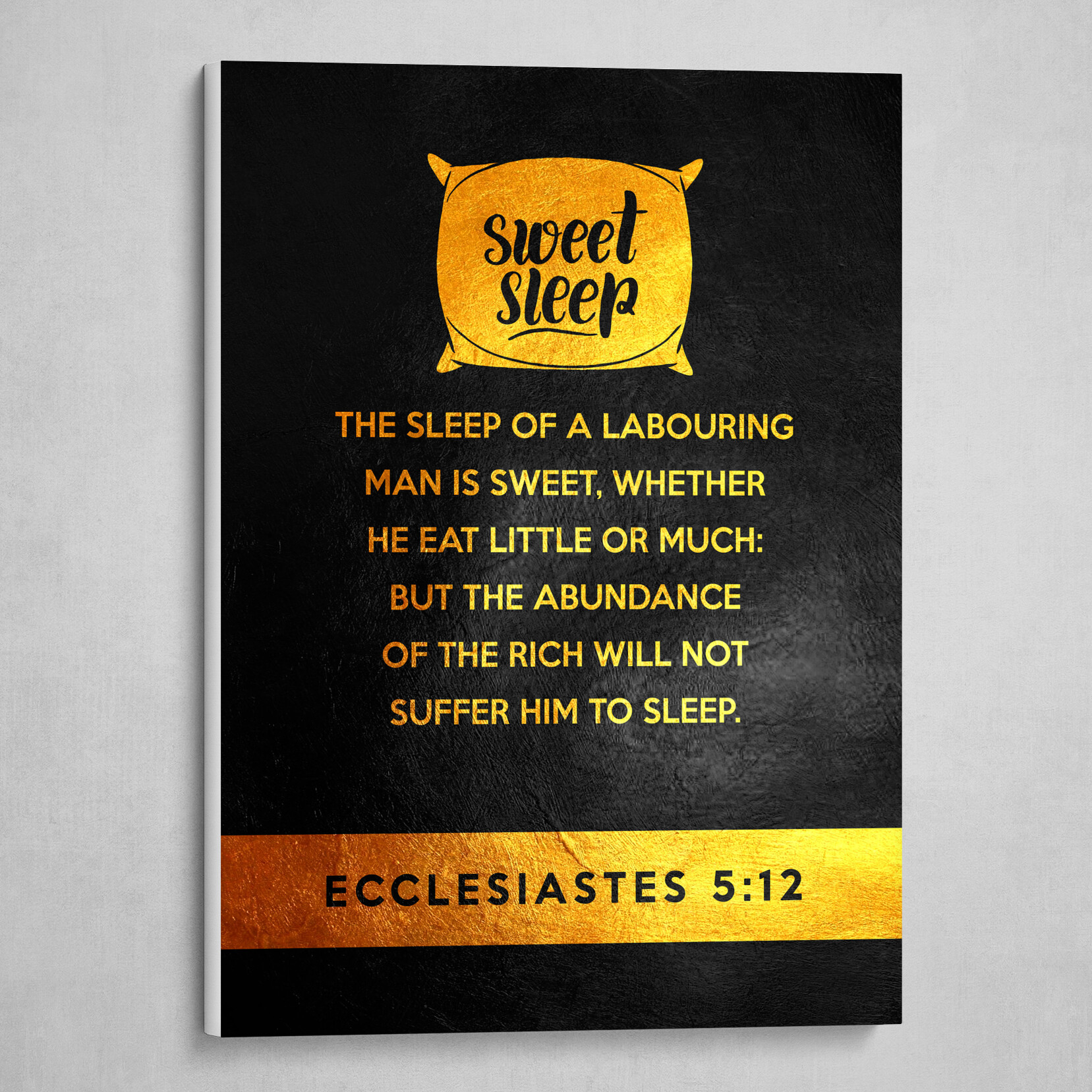 Ecclesiastes 5:12 Bible Verse Text Art