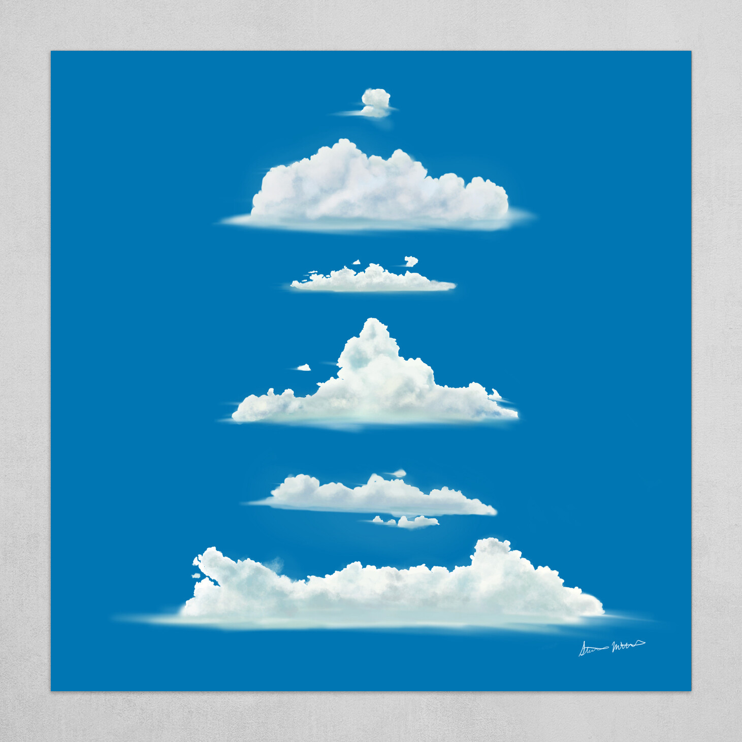 Blue Sky Clouds Anime Style Background Stock Vector (Royalty Free)  2157978867 | Shutterstock