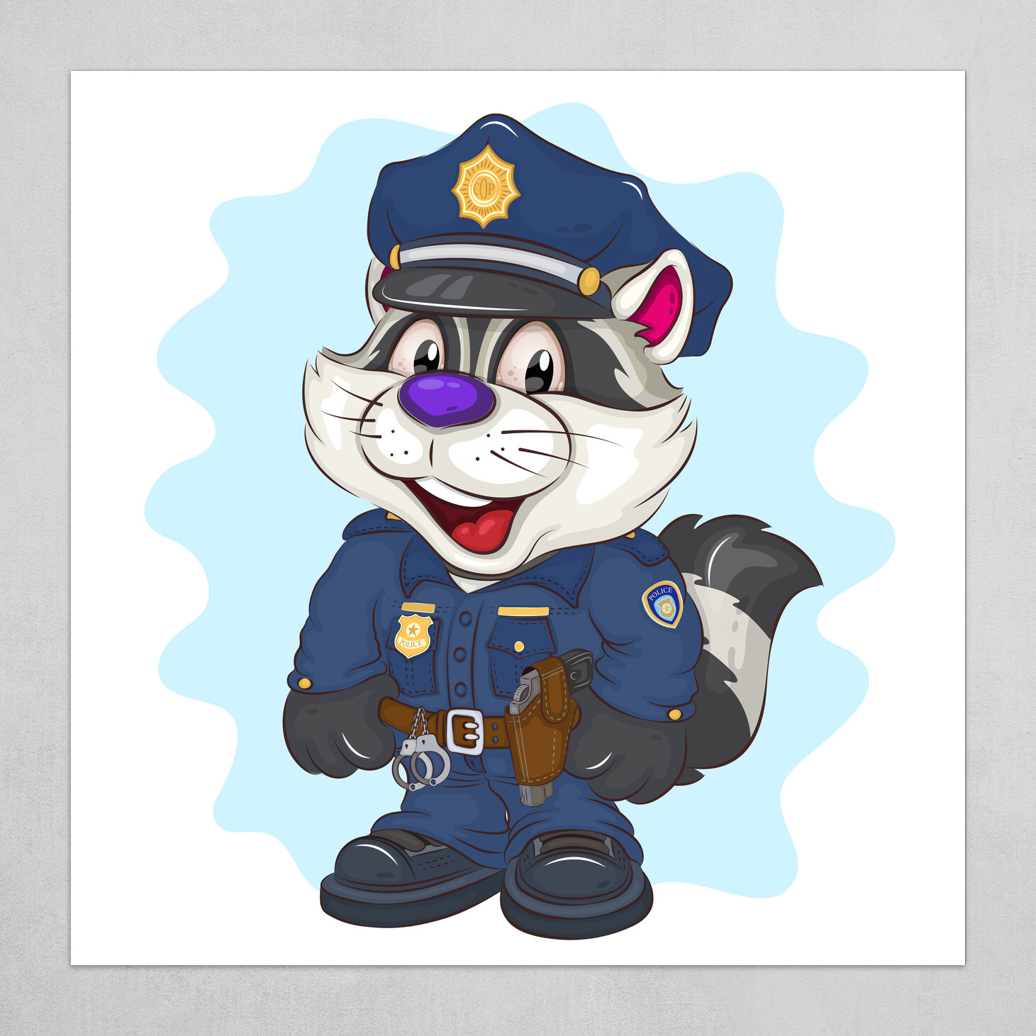 Cat Cops Art Print