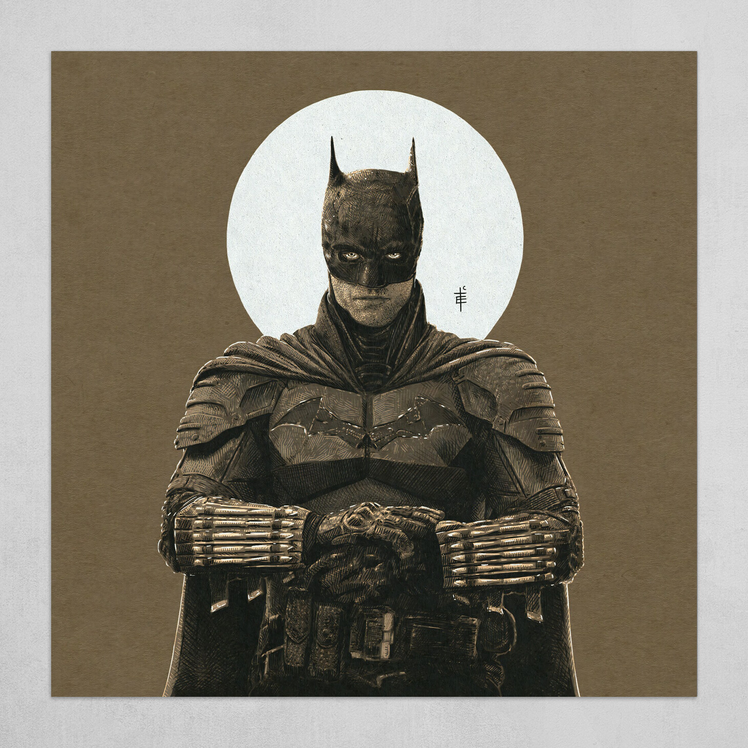 The Batman Illustration (Toned) by Eric Tecce