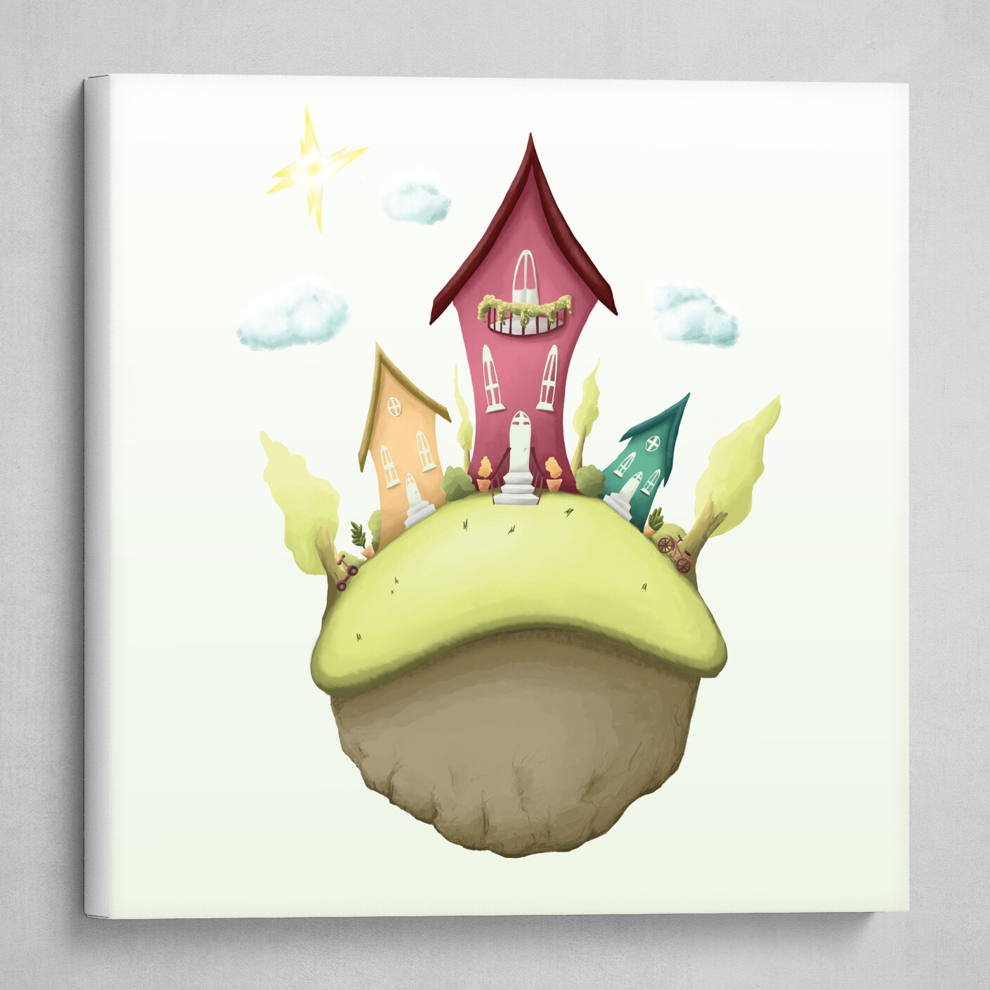 Houses_Cartoonish illustration