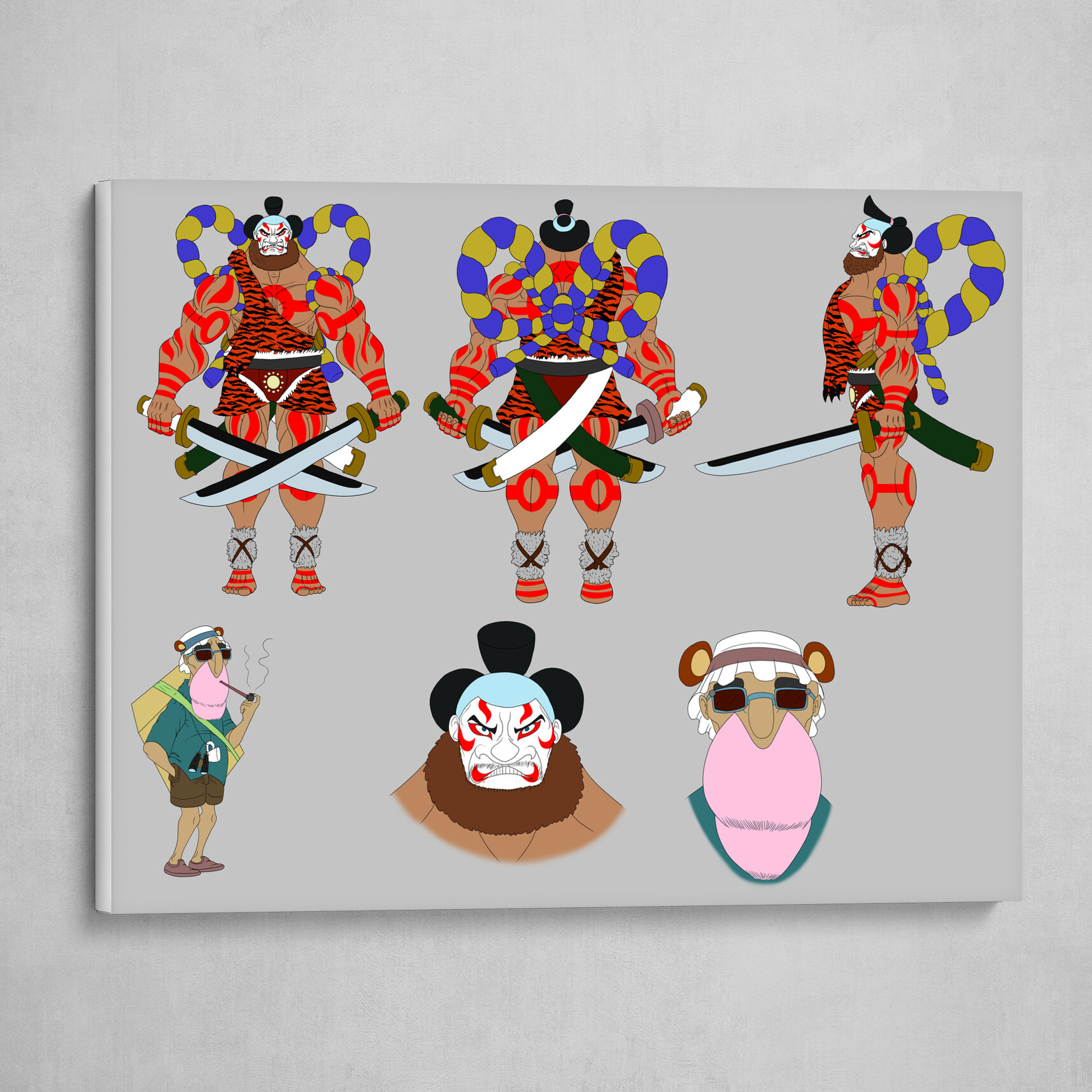 Character Design: Kabuki Caveman and Cubert