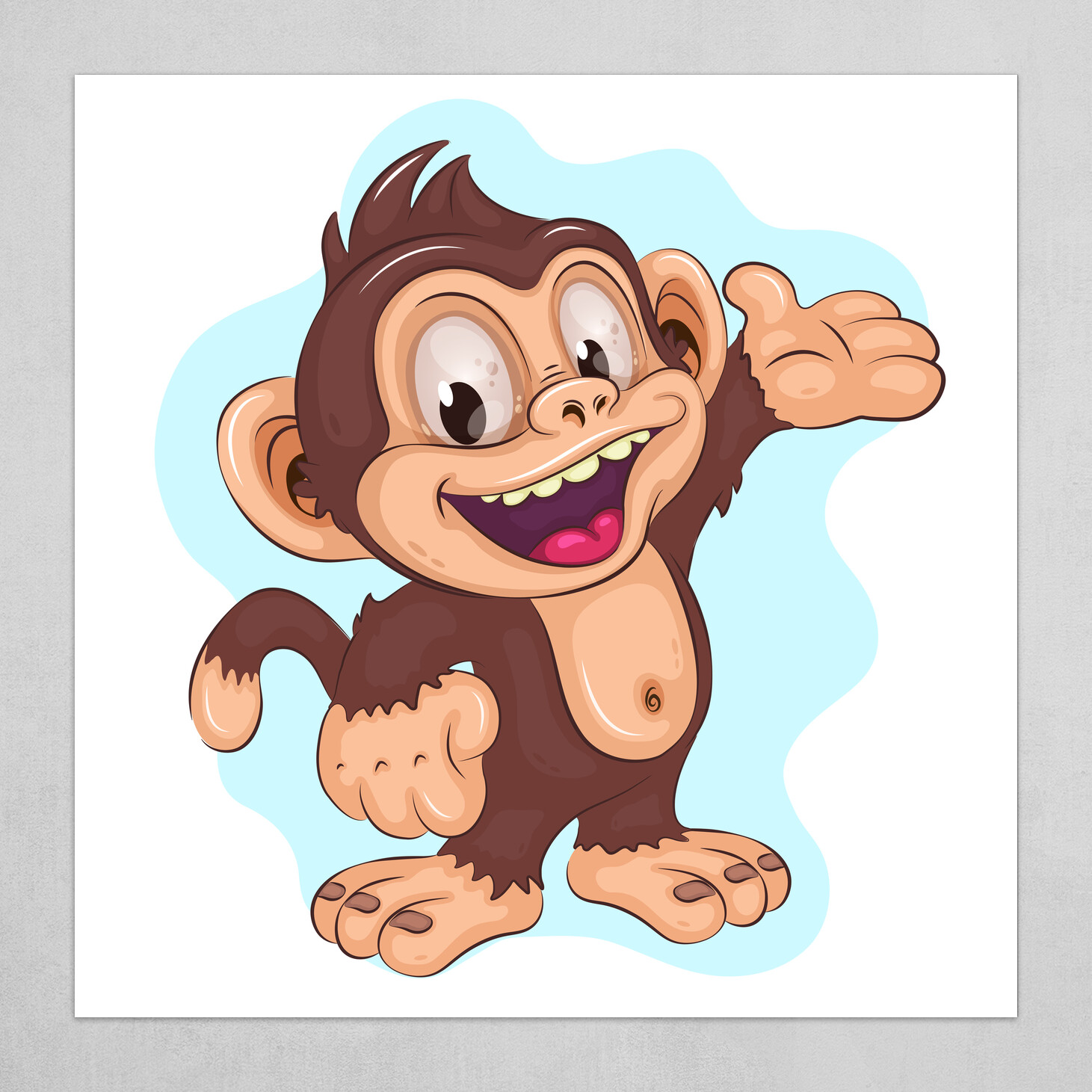 ArtStation - Cute Cartoon Monkey.