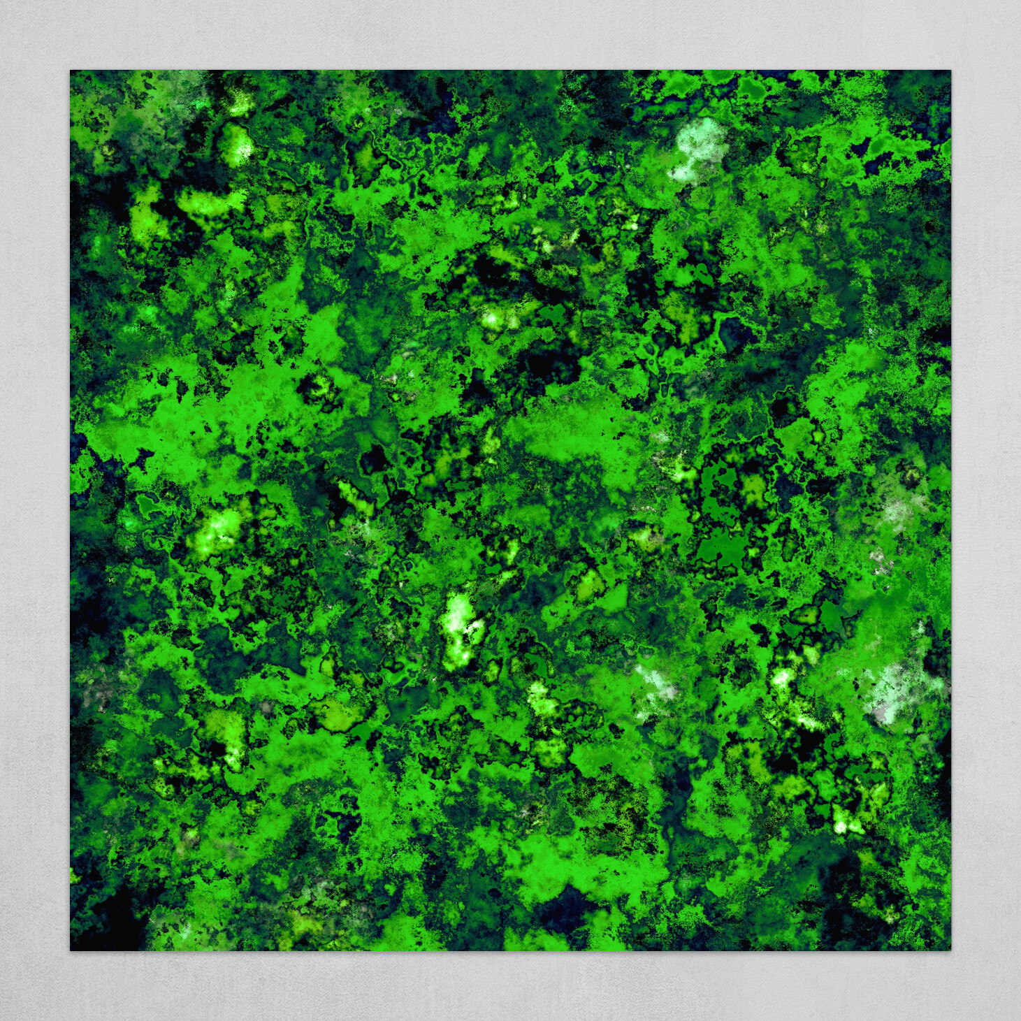 Green glass fragments