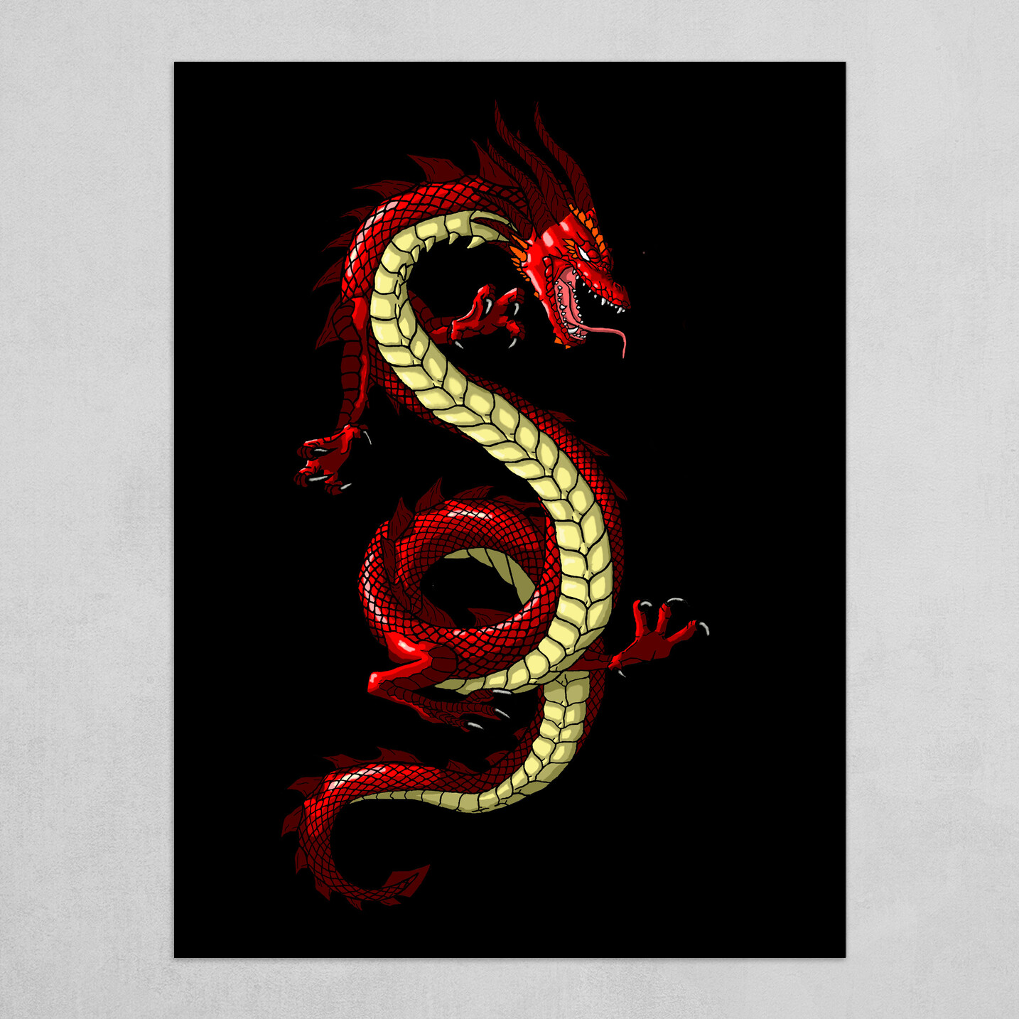 Black and White Chinese Dragon Best Temporary Tattoos| WannaBeInk.com