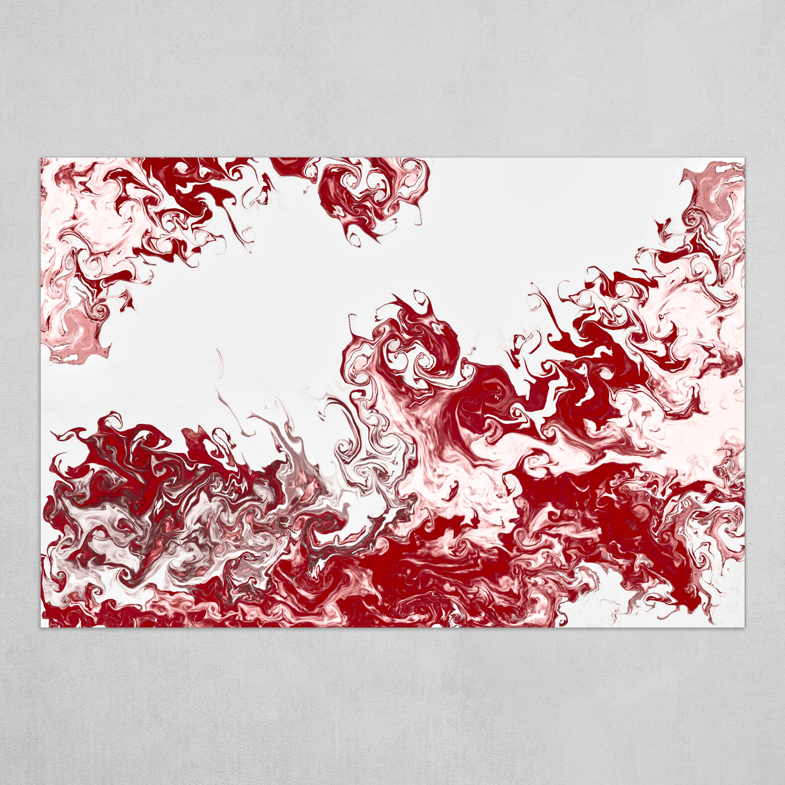 Red and White abstract 2