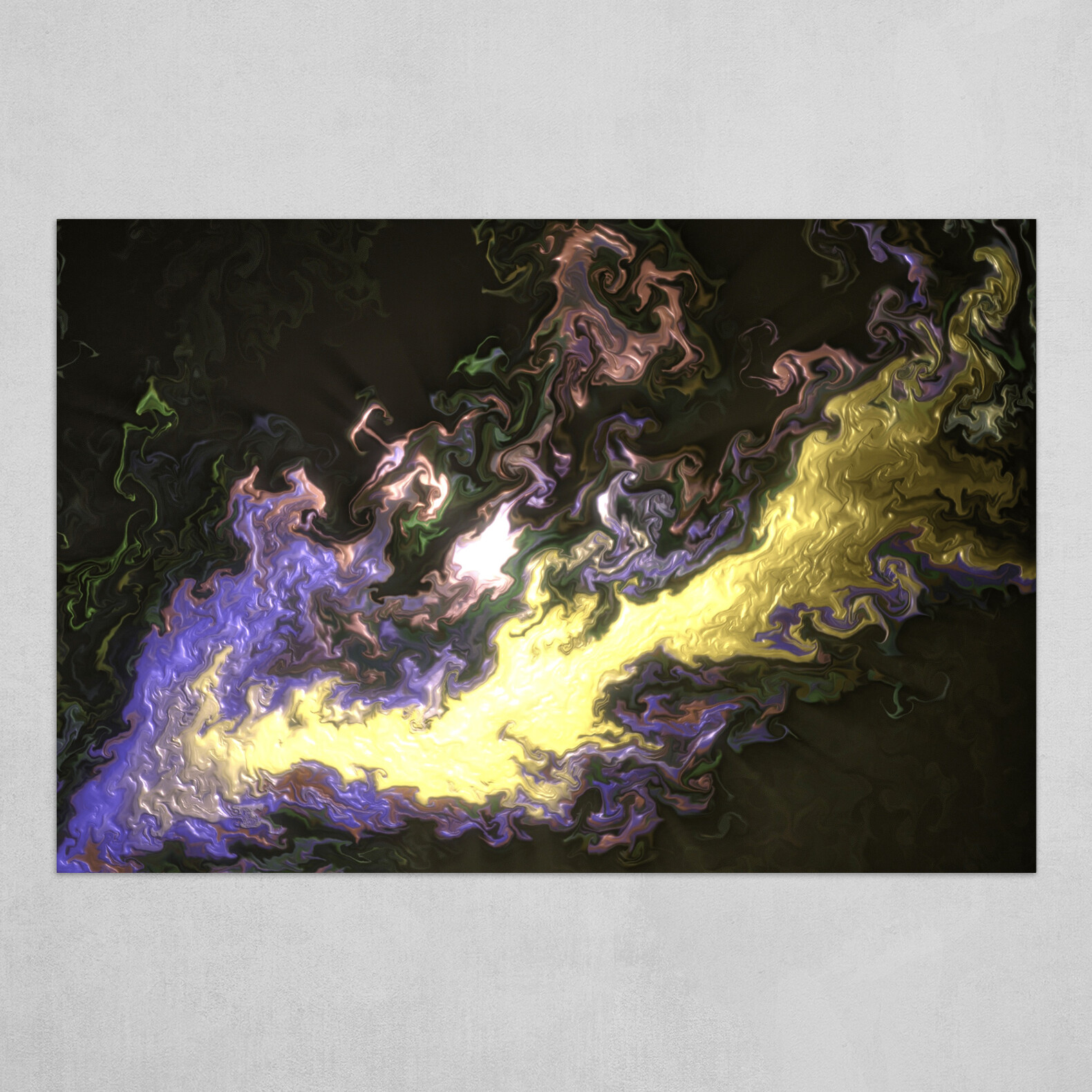 Purple and Yellow fluid abstract