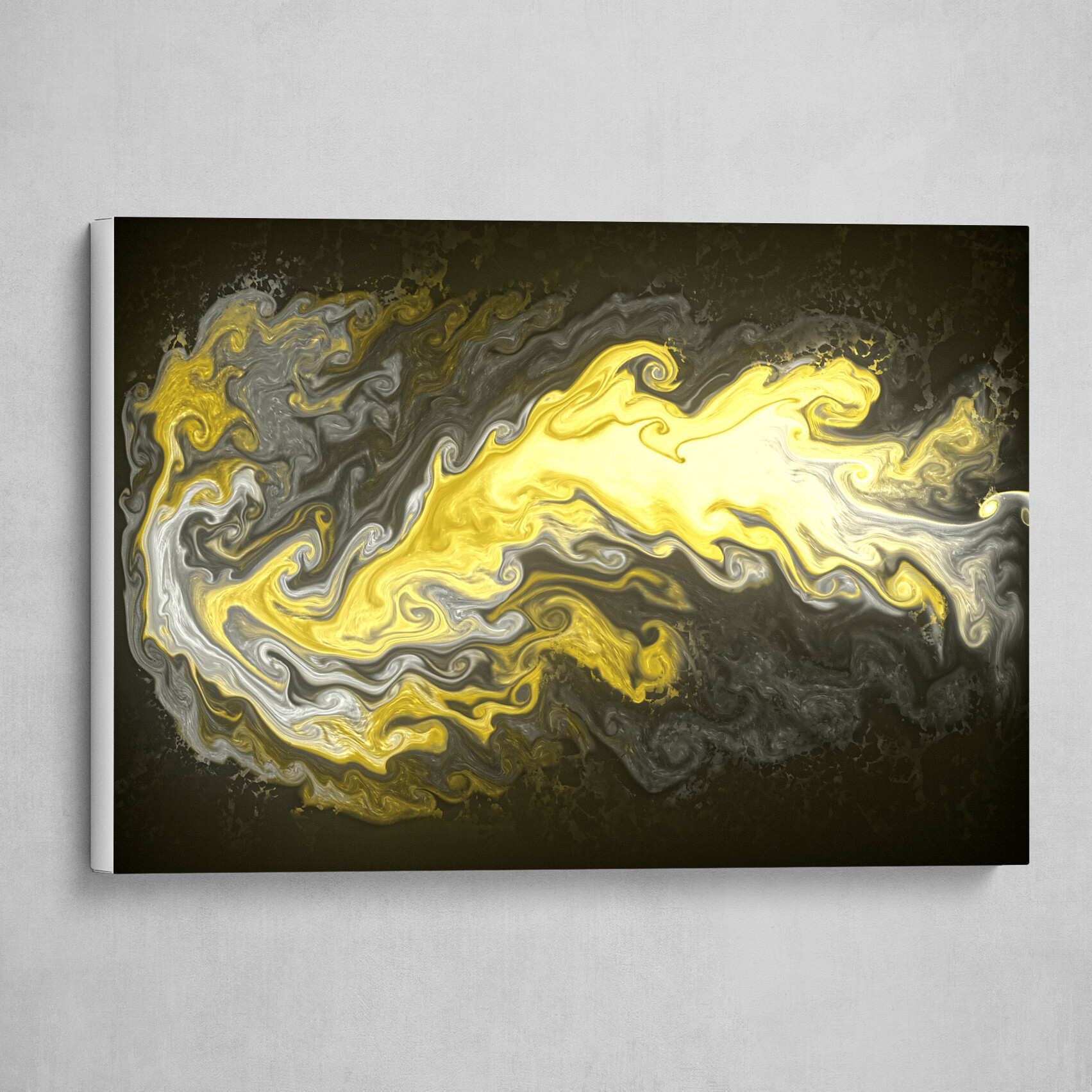 Black and Gold fluid pour abstract art 5