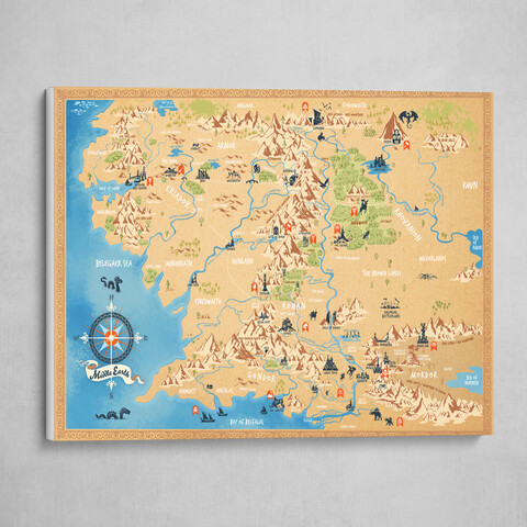 J.R.R. Tolkien - Middle Earth map in the third age by QatlasMap