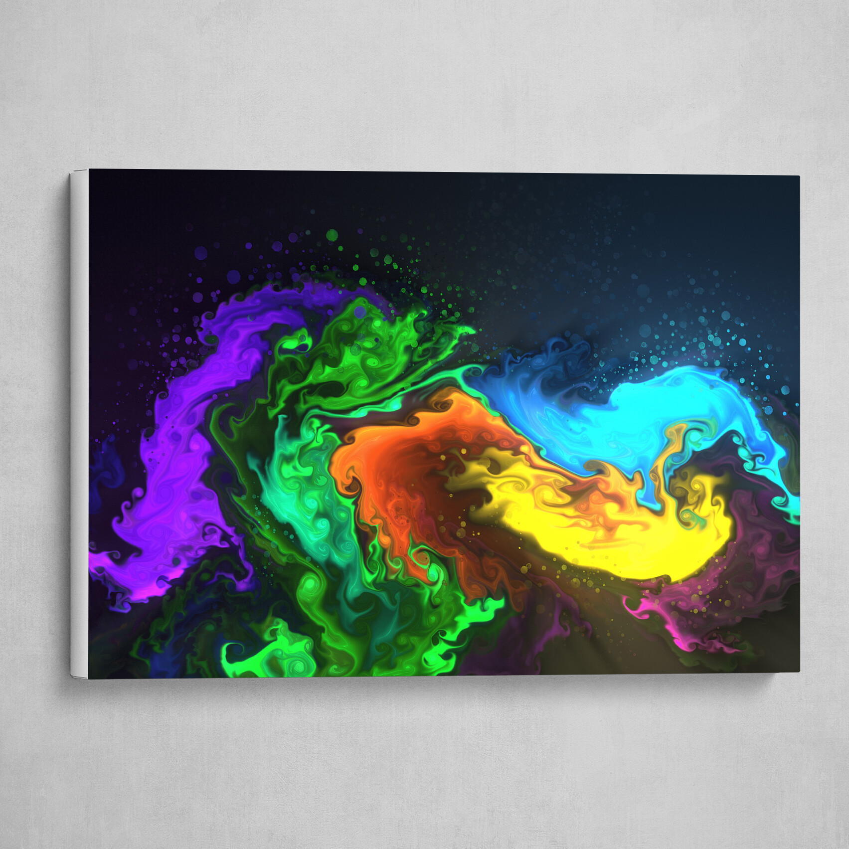 Colorful fluid pour abstract art 6
