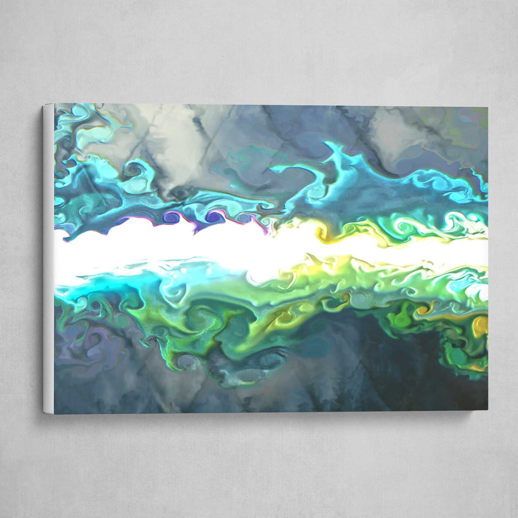 Colorful fluid pour abstract art 14