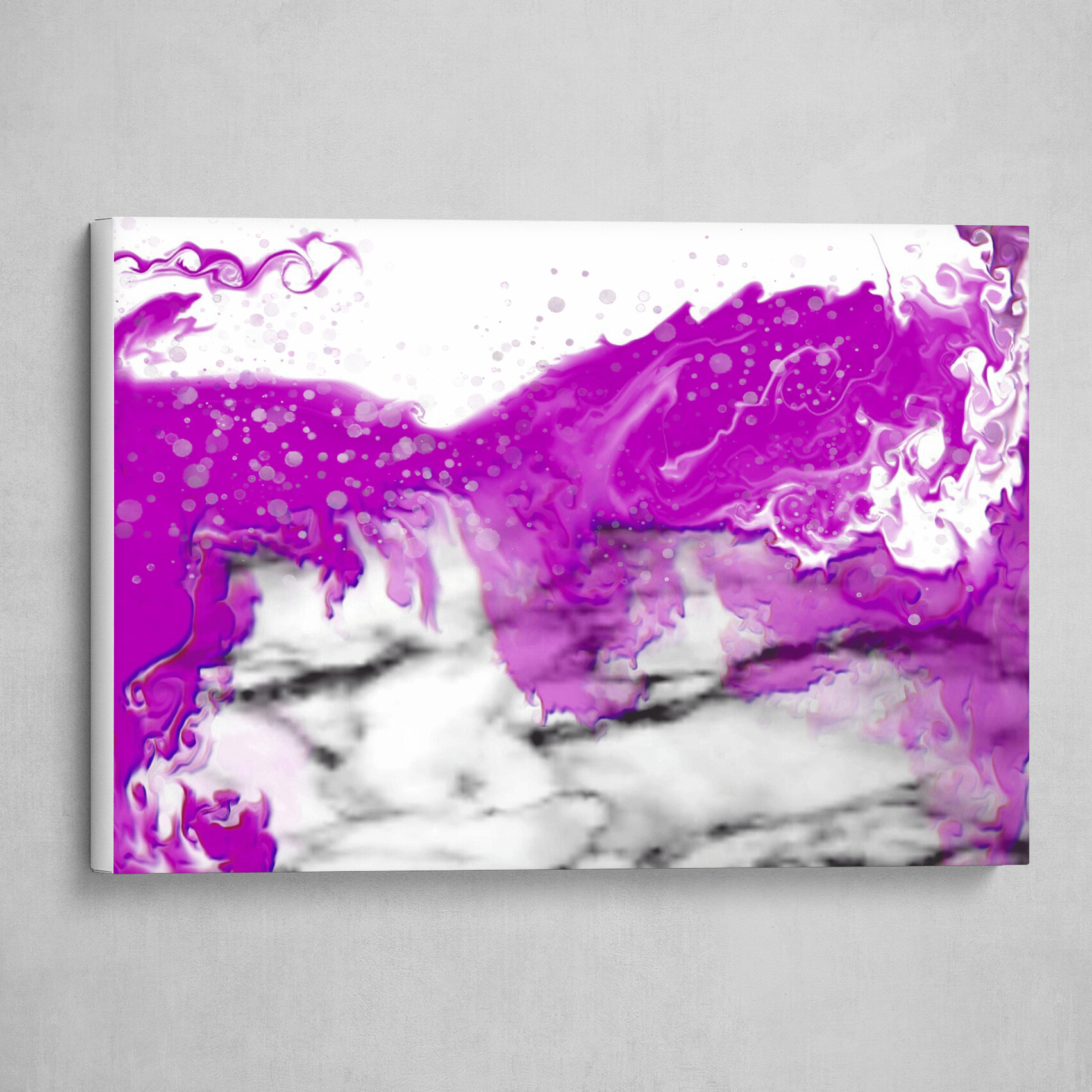 Purple and White Marble fluid pour abstract art 5