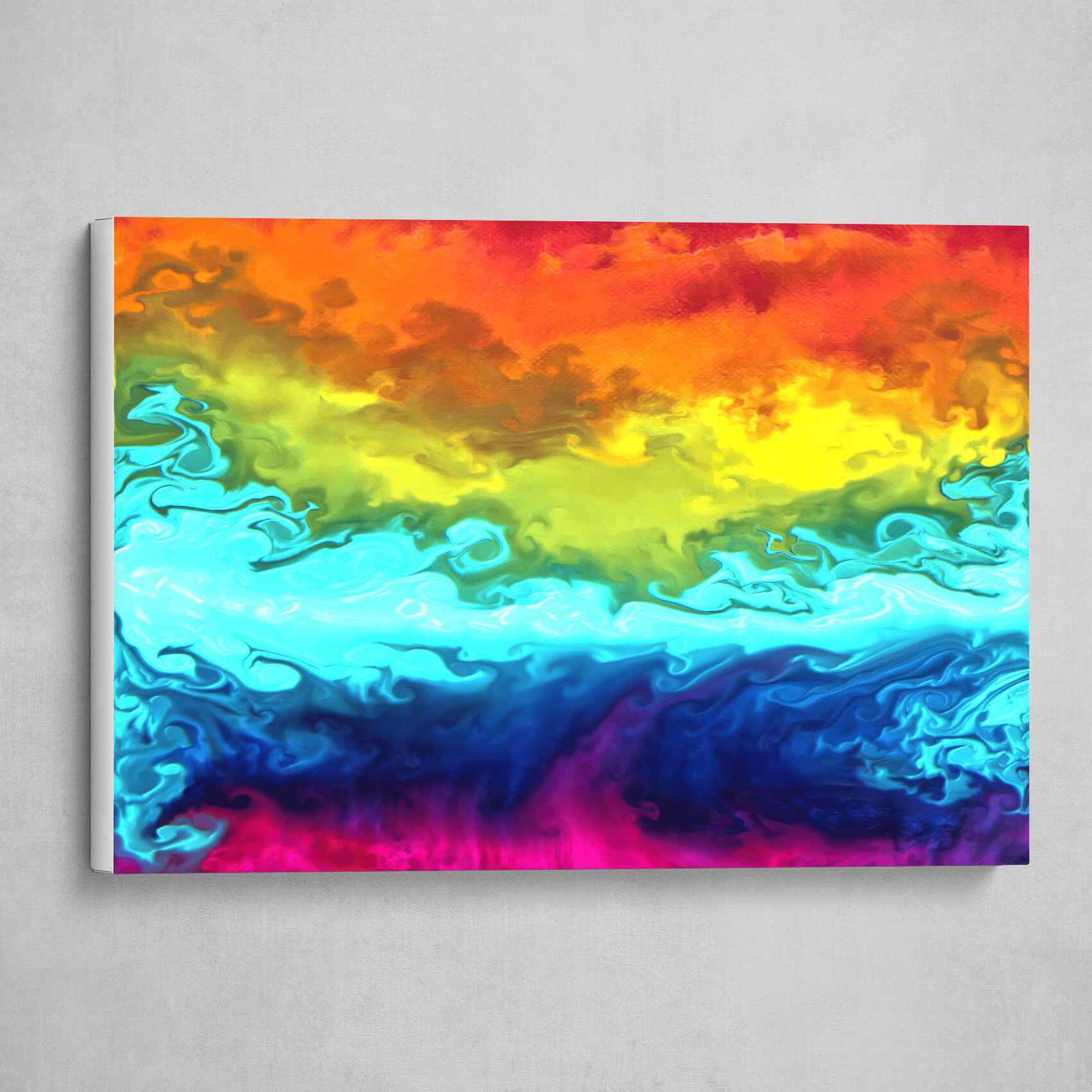 Rainbow fluid pour abstract 5