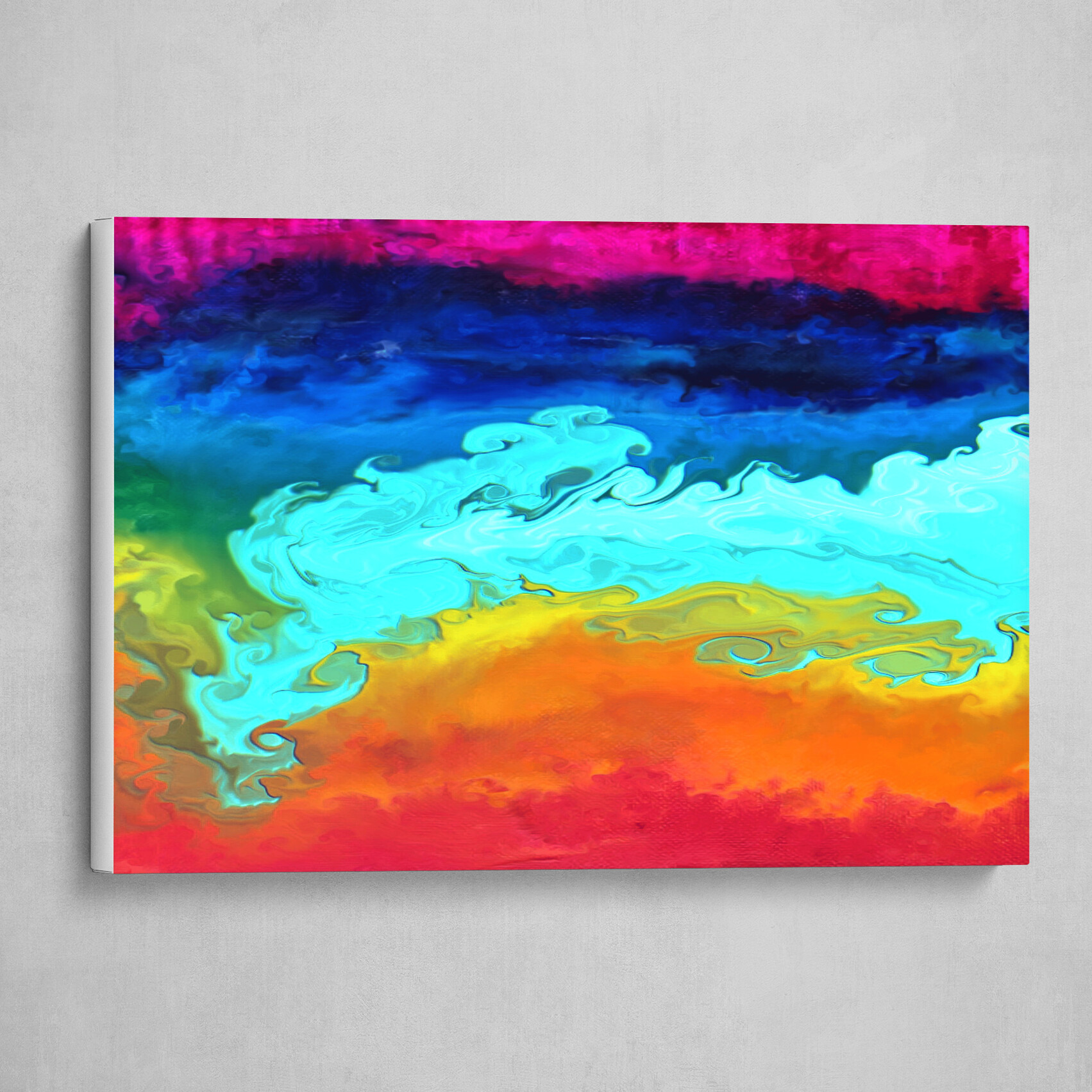 Rainbow fluid pour abstract 9