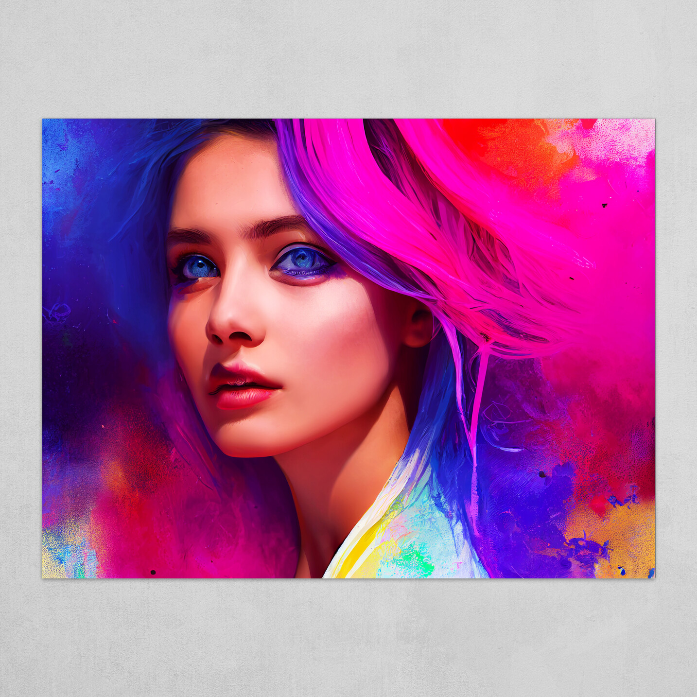 ArtStation - Colorful Girl - Art Print