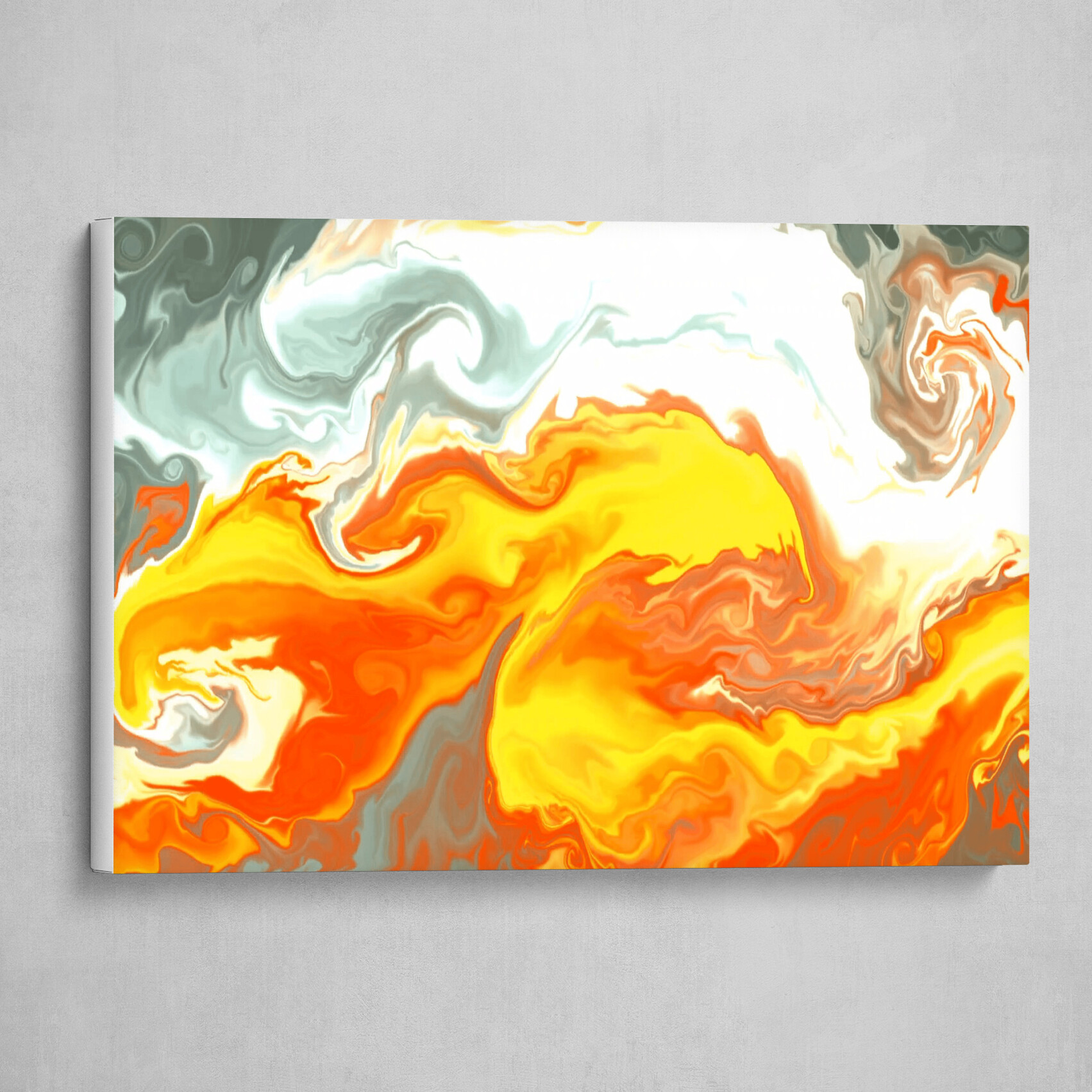 Orange Cream fluid abstract 2