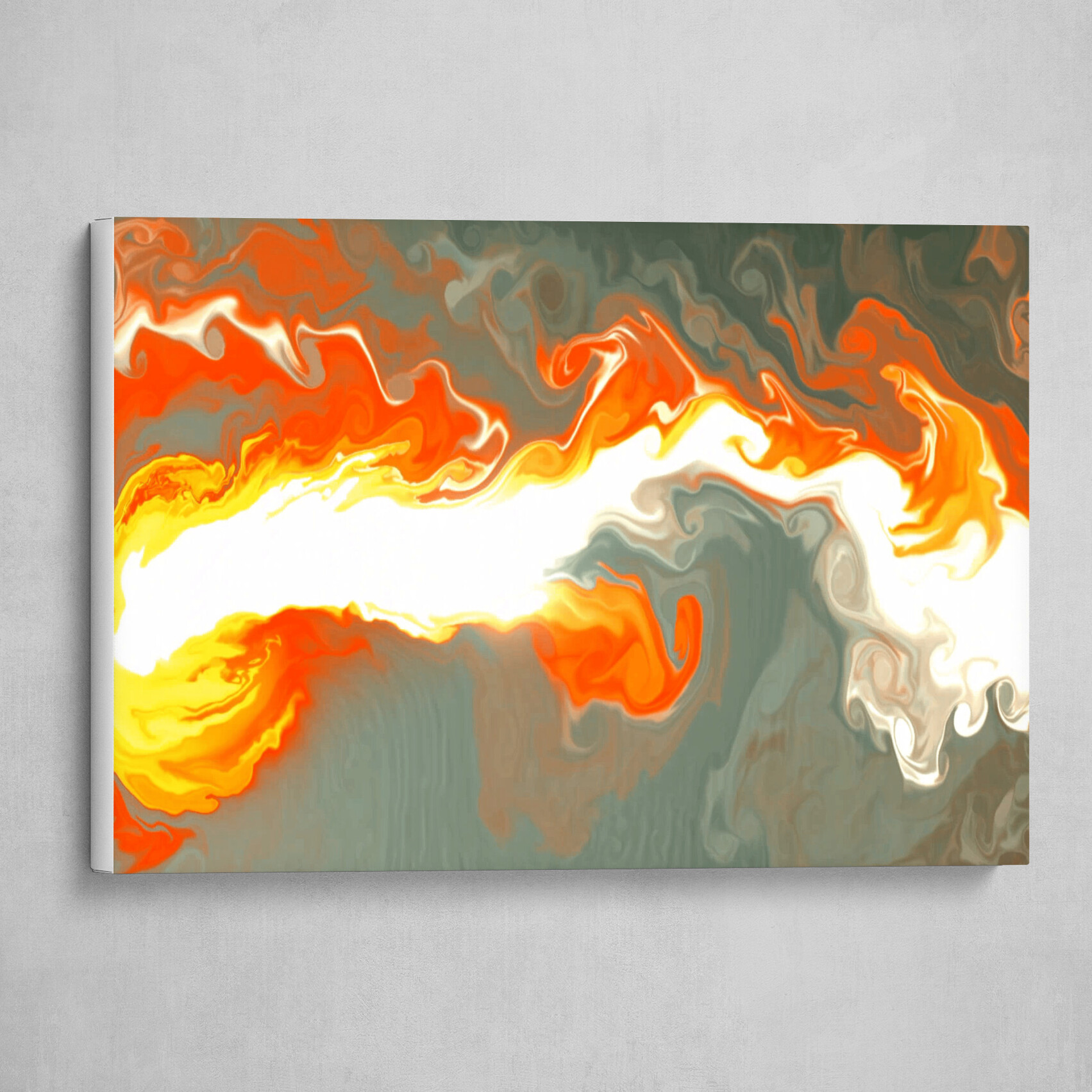 Orange Cream fluid abstract 4
