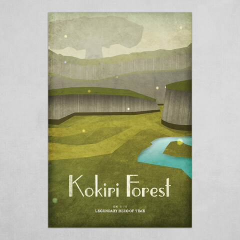 Legend of Zelda Ocarina of Time Travel Poster - Lost Woods by Dean