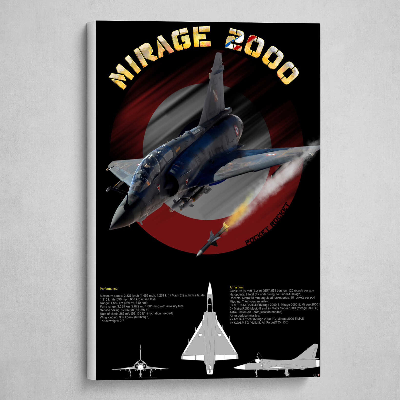 Mirage 2000 - Pocket Rocket - Fanart - No AI