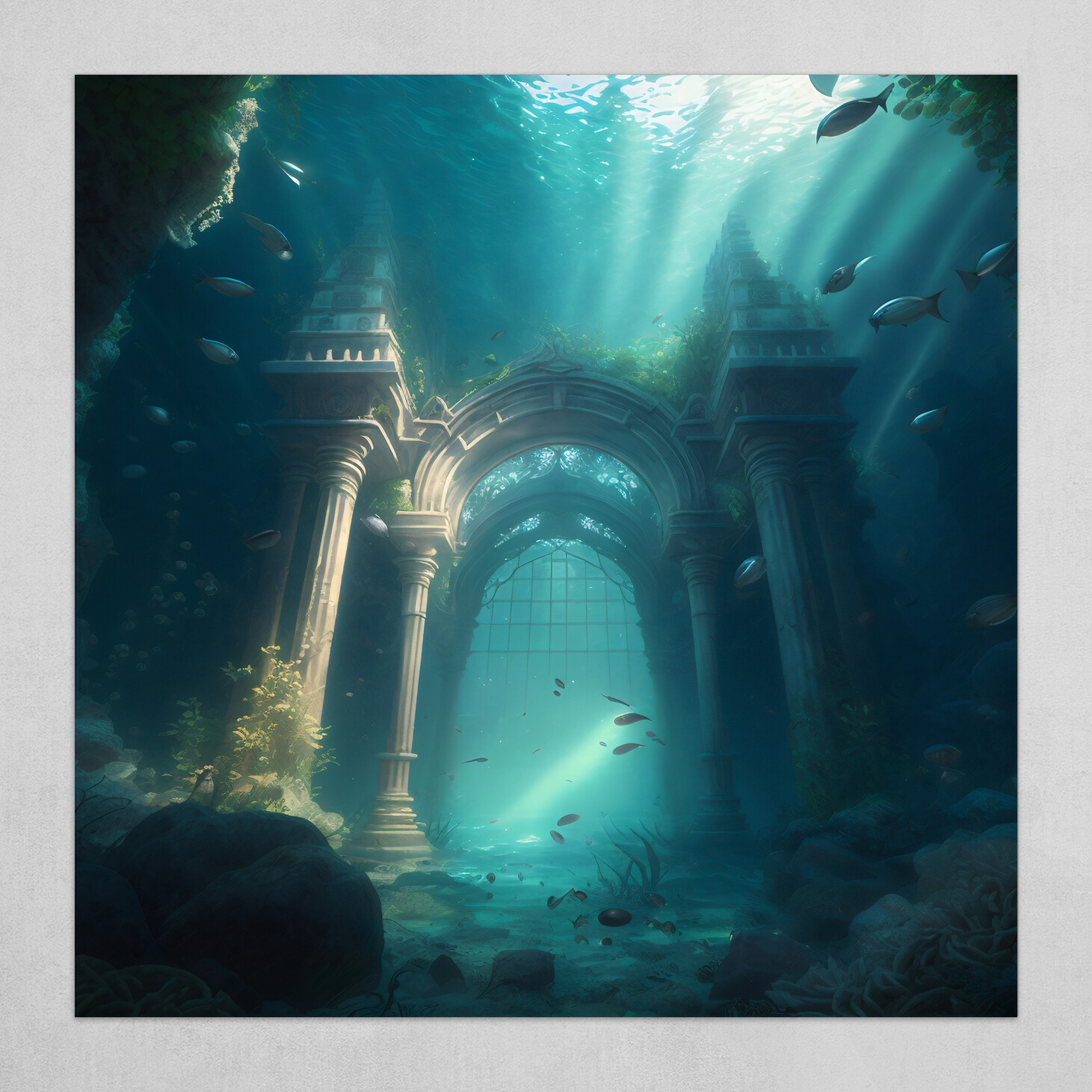 Atlantis Collection, Aquatic Watercolor Design