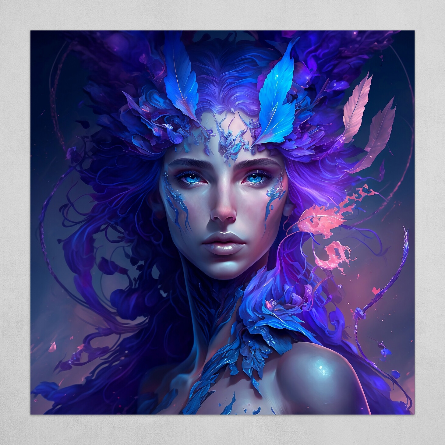 Blue Feathered Goddess