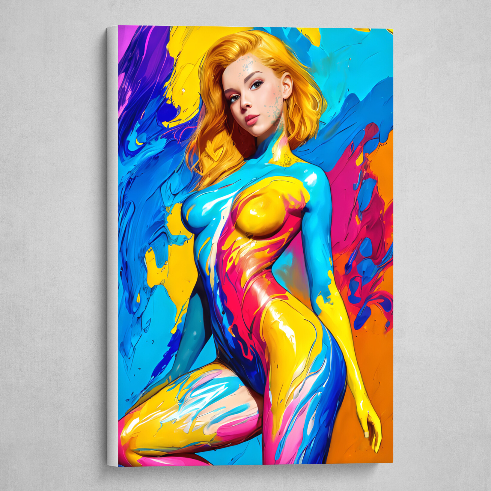 Hyper Rainbow - Colorful Abstract body art 9
