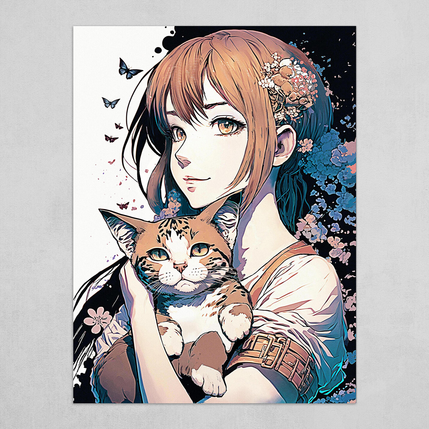 Cat Drawing Anime Manga Art, cute cat, white, mammal, face png | PNGWing