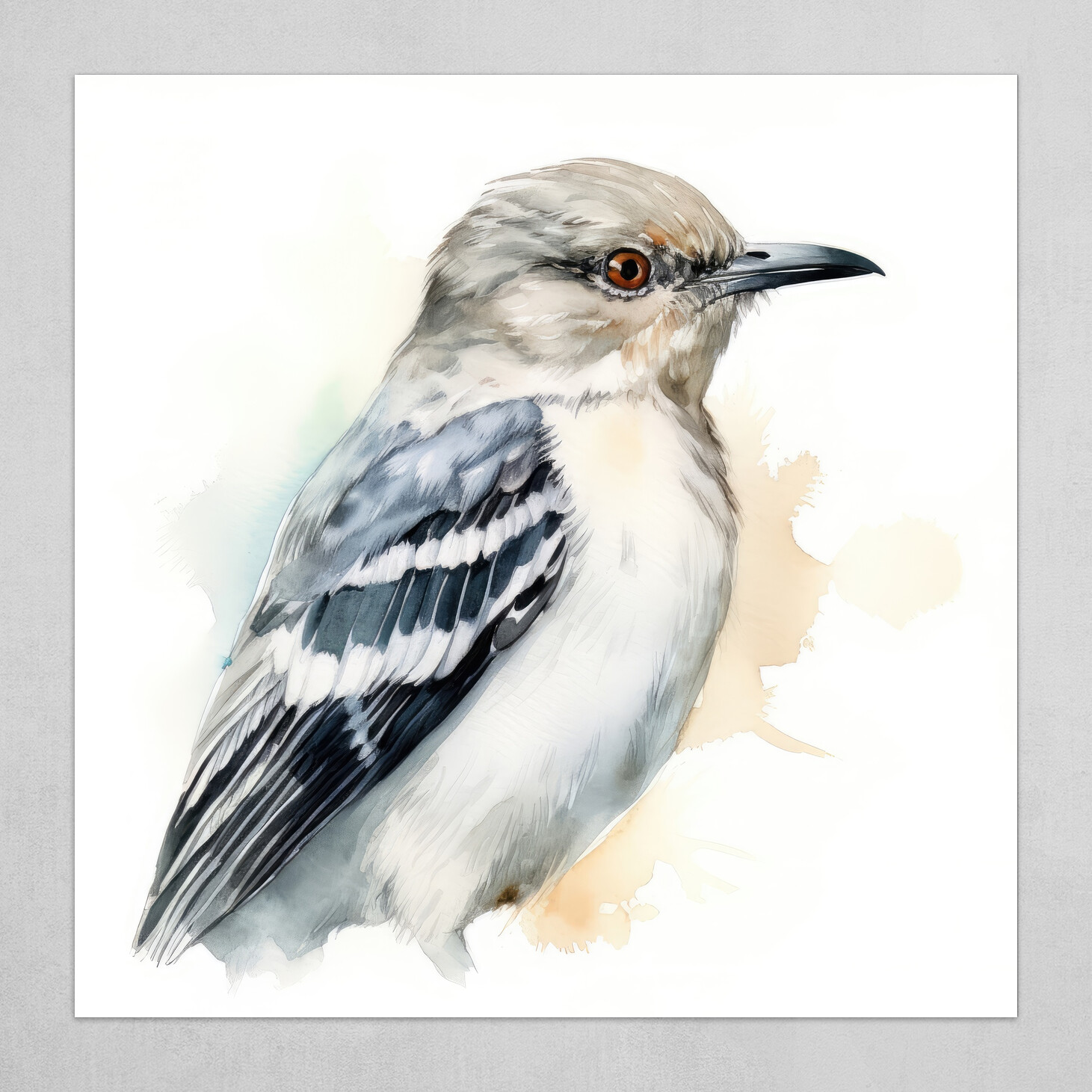 ArtStation - Blue Jay Animal Portrait Watercolor Painting