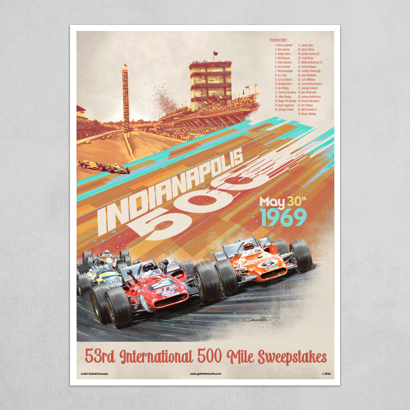 1969 Indianapolis 500 poster