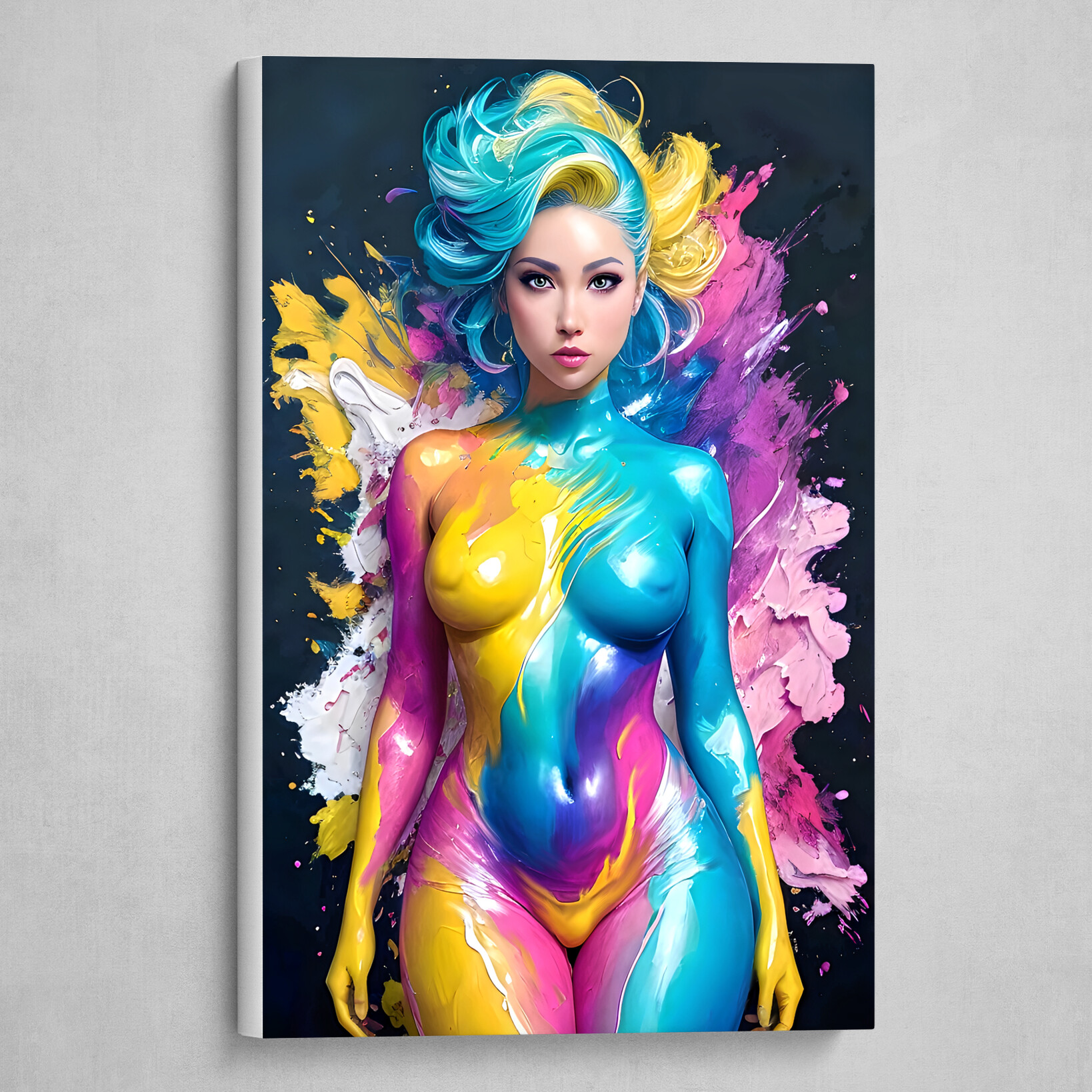 Hyper Rainbow - Colorful Abstract body art 13
