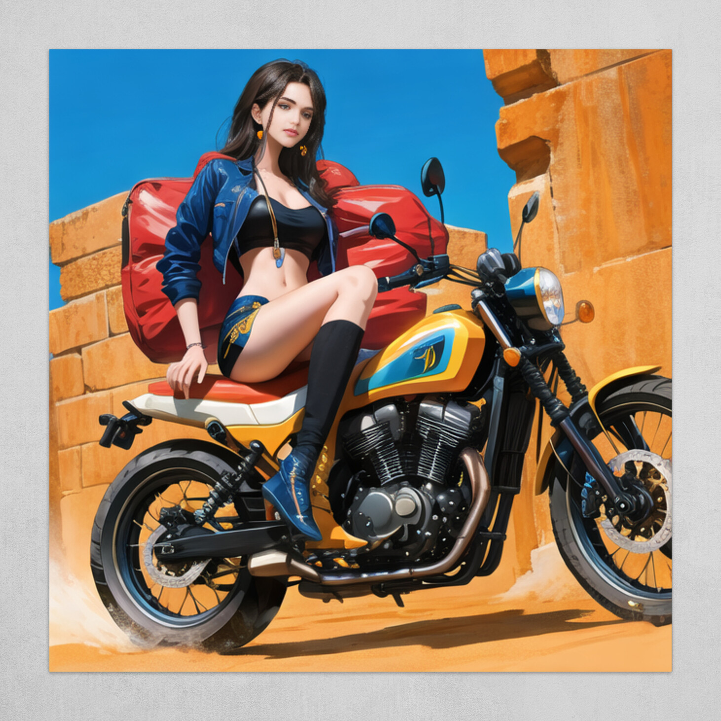 Goran Conar - beautiful girl on a motorbike