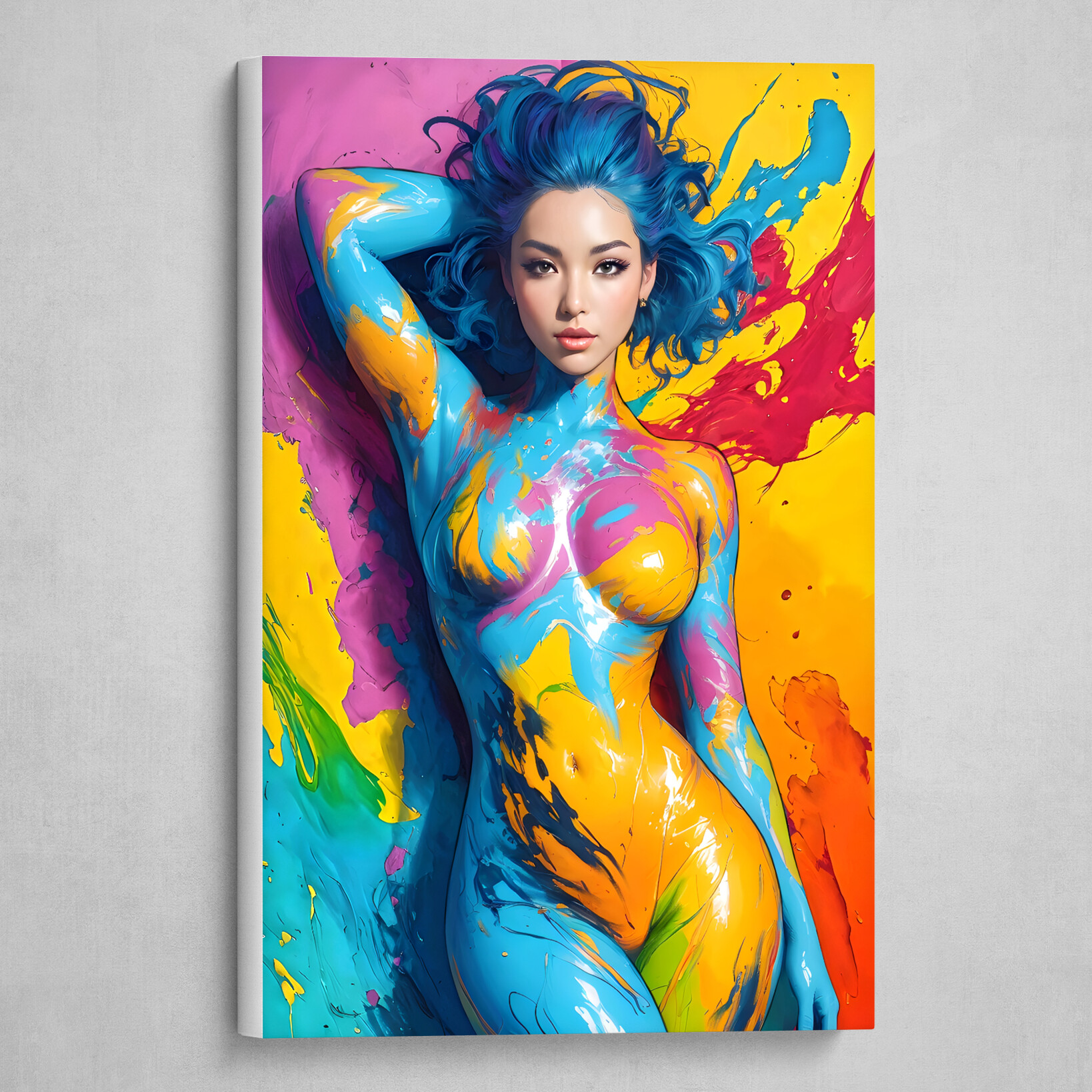 Hyper Rainbow - Colorful Abstract body art 16