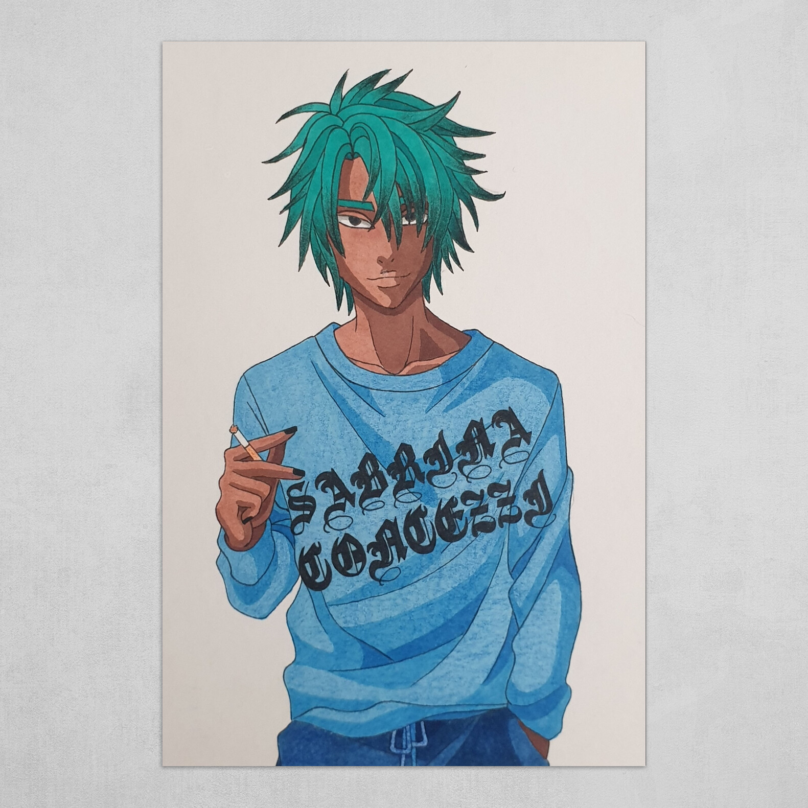 SHEFEI 6001-anime Boy Crown Canvas Art Print 30x45cm 