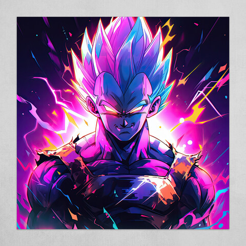 Dragon Ball Super Poster Vegeta Blue and Goku Blue with Broly 18inches  x12inches