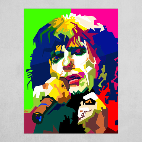 Cyndi Lauper 80s Singer Pop Art WPAP by Fariza Abdurrazaq