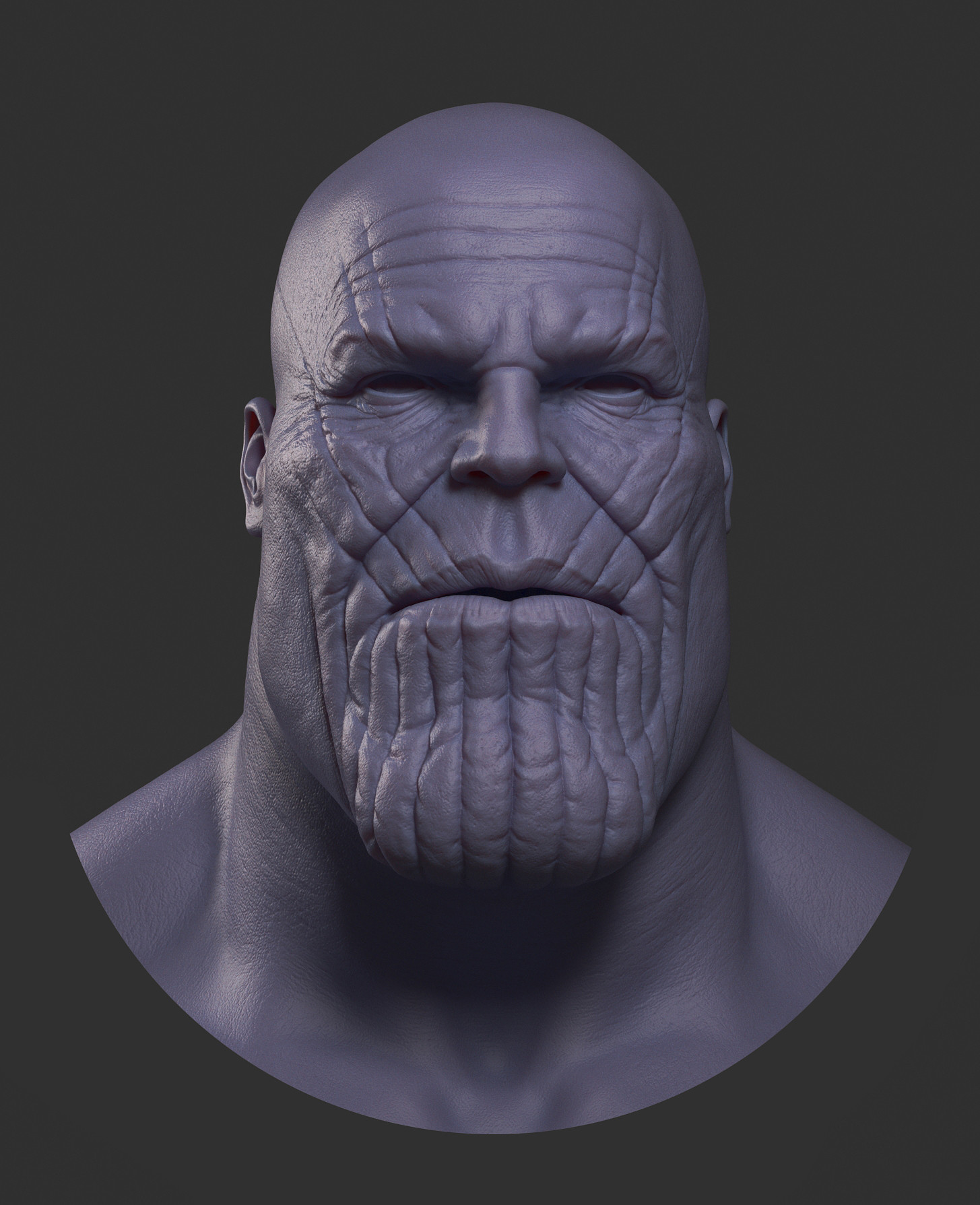thanos head statue
