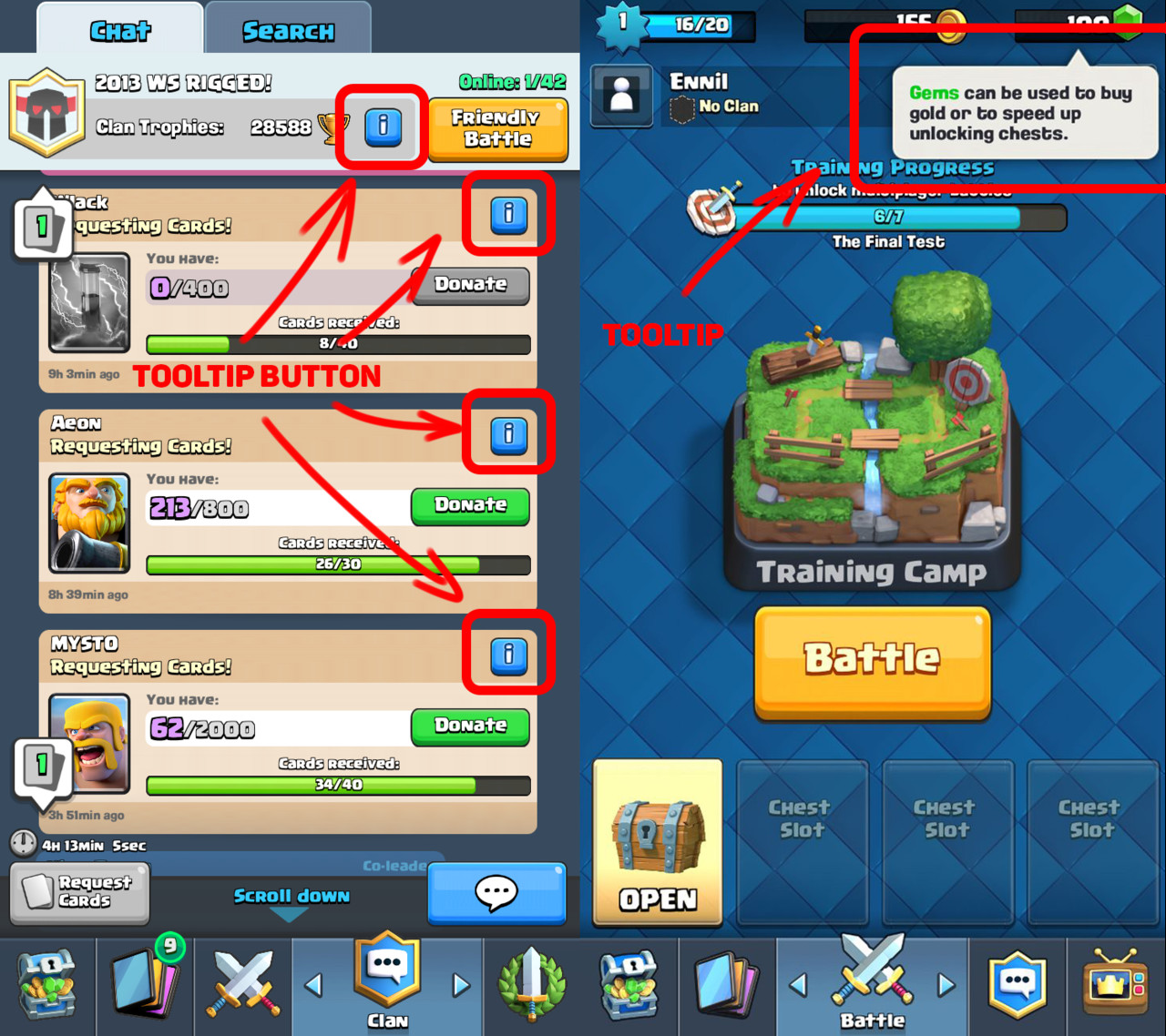 Experience in clash royal and roblox game in pc or mobile