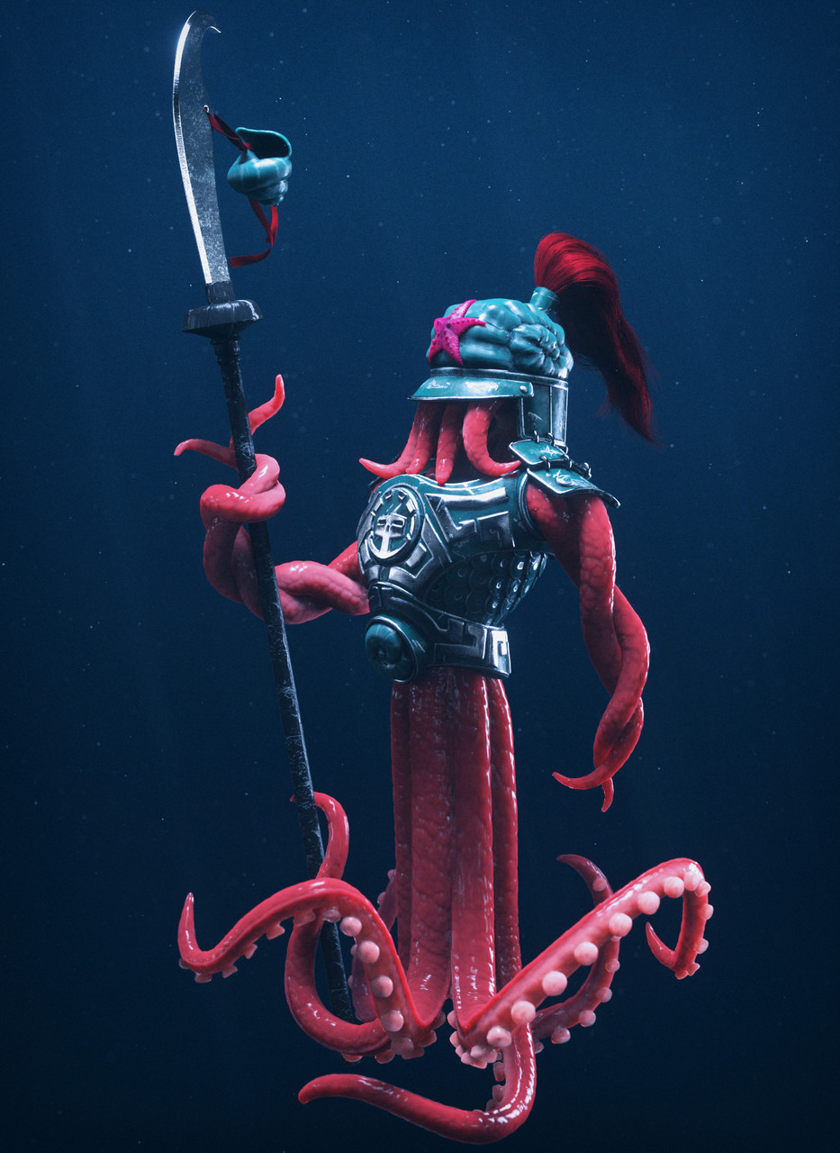 Honorable Mention, Beneath the Waves: Film/VFX Character Art (rendered)