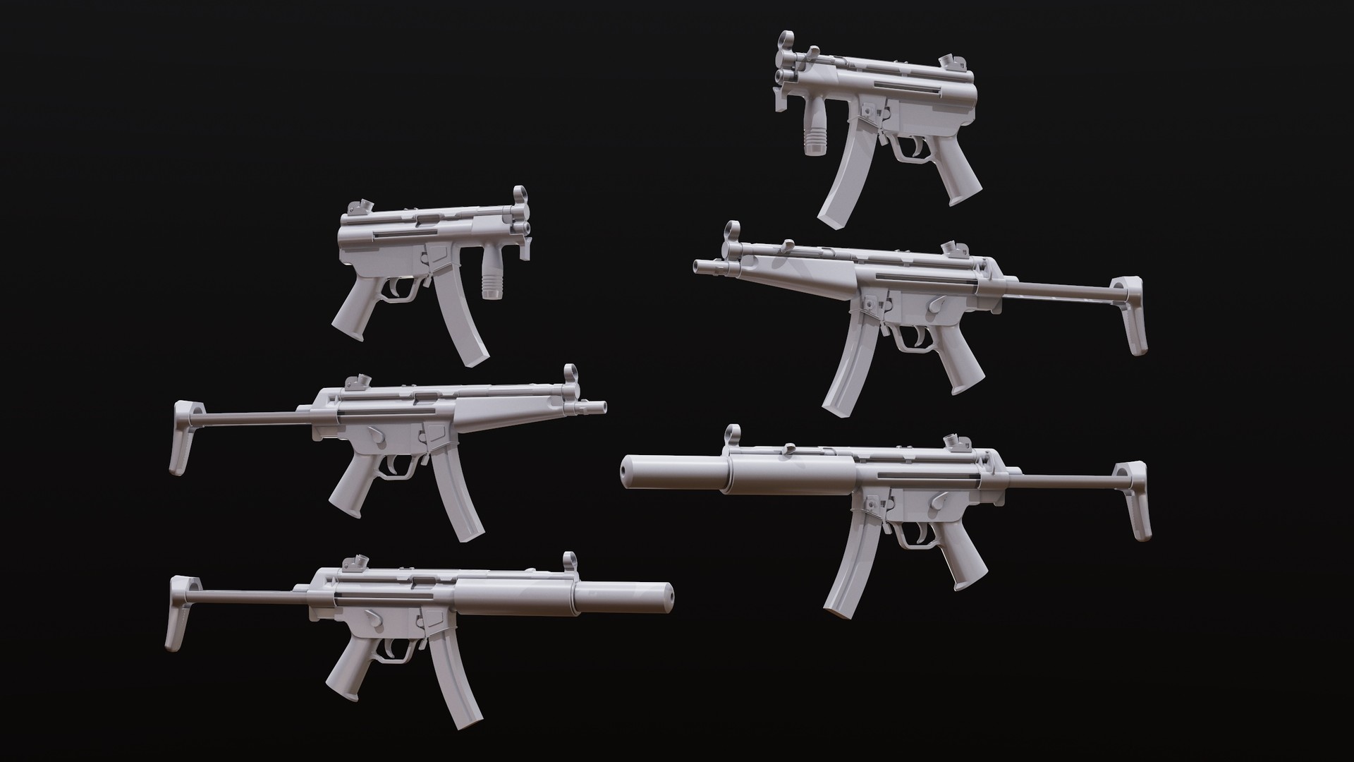 ArtStation - MP5 , MP5SD and MP5K - Work in progress